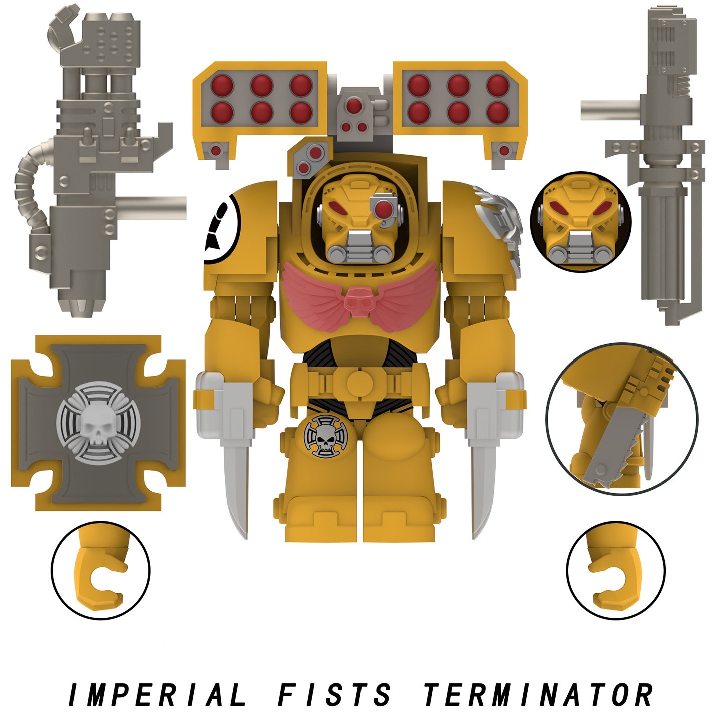 Imperial Fists Terminator 40k Custom Minifigures fit Lego MY633AB