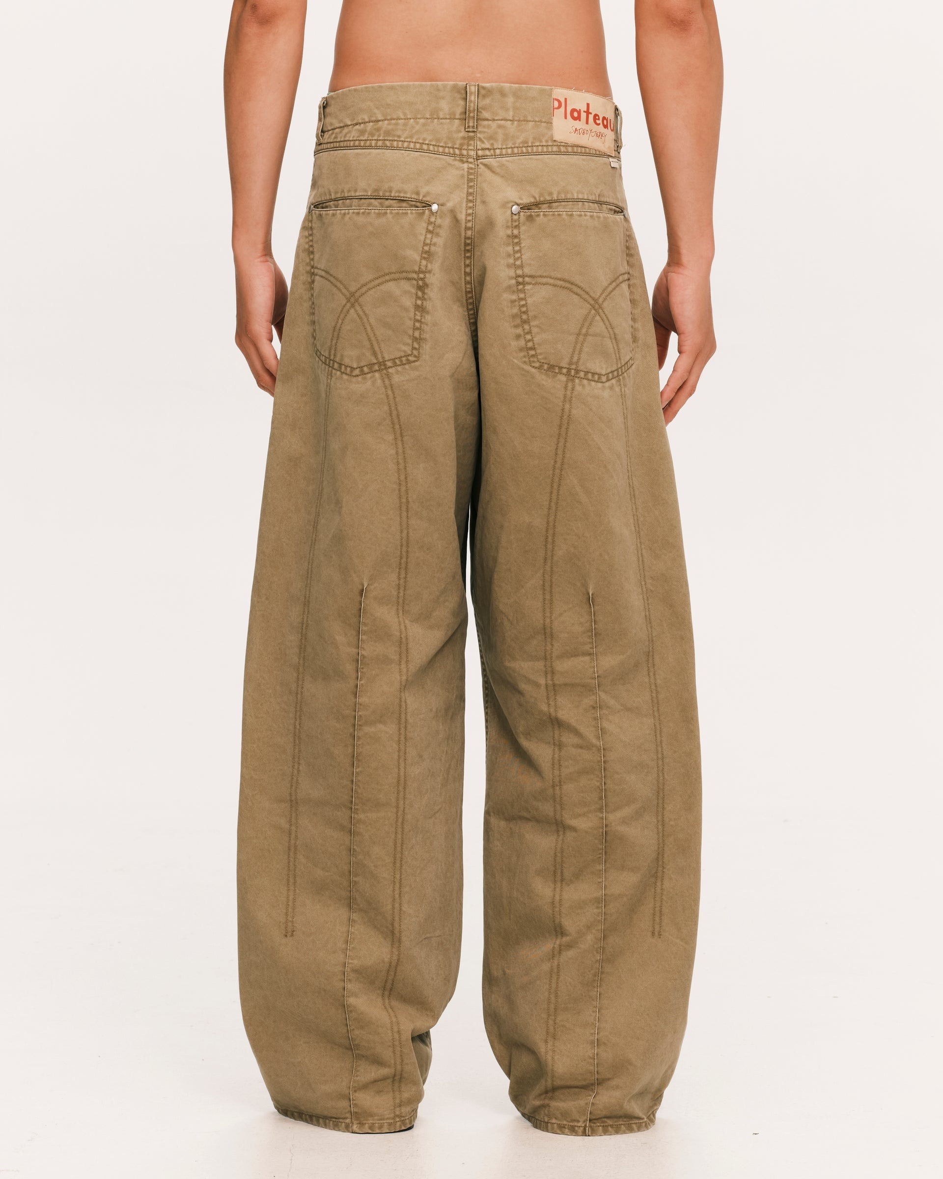 PLATEAU STUDIO｜Pin tuck work pants (Dark beige)