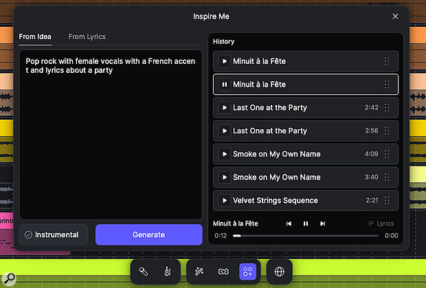 ACE Studio 2.0 AI 樂器合成介面,顯示小提琴音色庫與演奏參數
