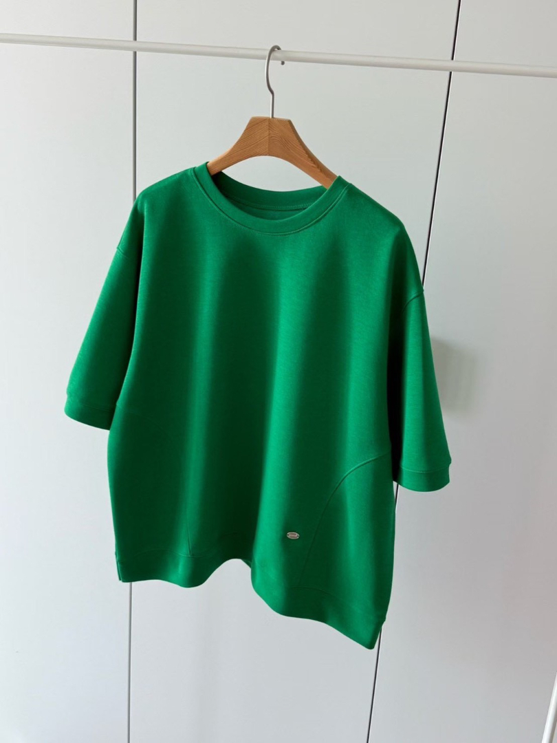 多巴胺快樂色系舒適透氣棉T｜顯白亮色寬版短袖・韓系設計感上衣