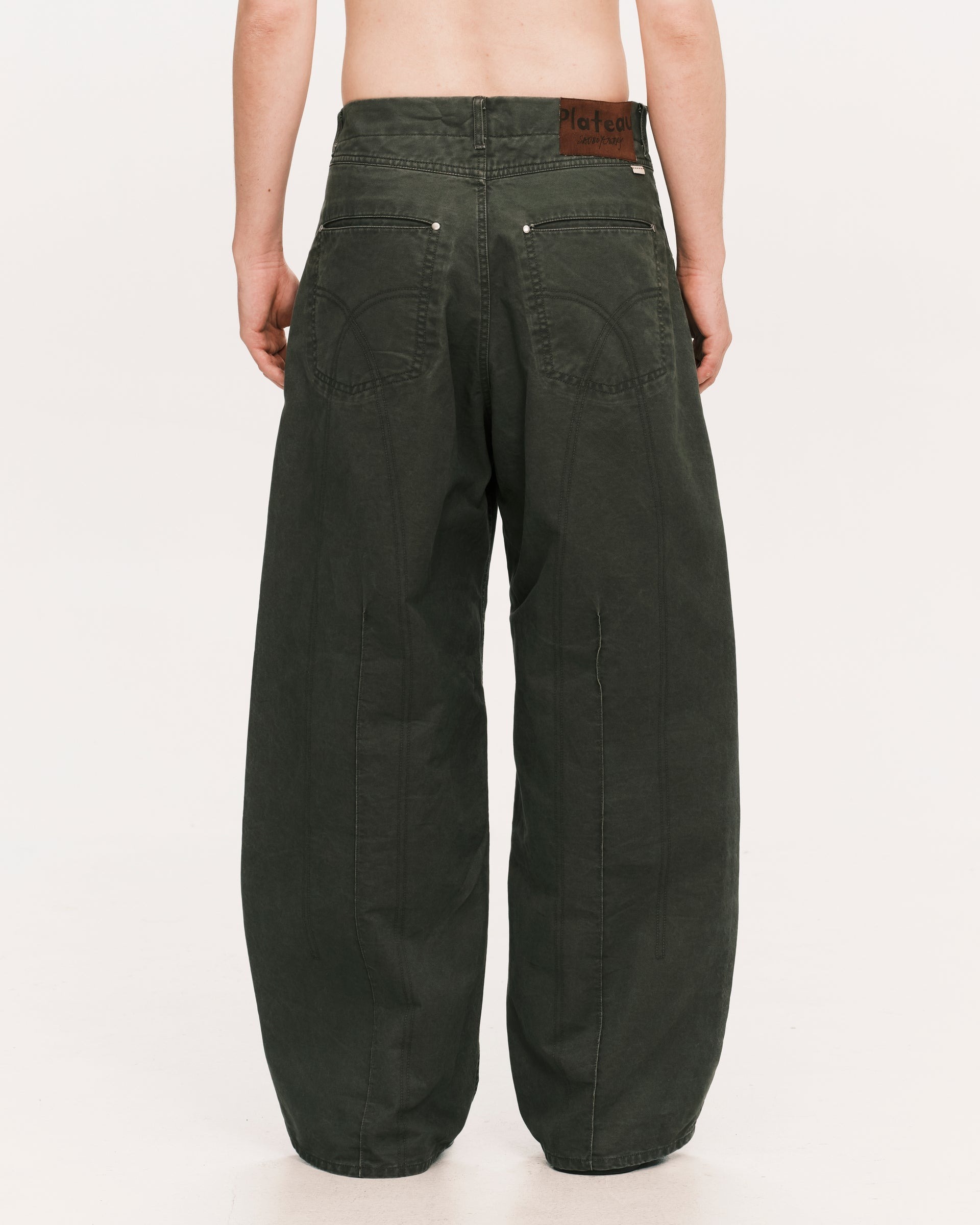 PLATEAU STUDIO｜Pin tuck work pants (Dark Grey)