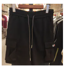 [S] HEA BLACK CARGO SHORT, H5SAG021010098-D1 (SZZ1036)