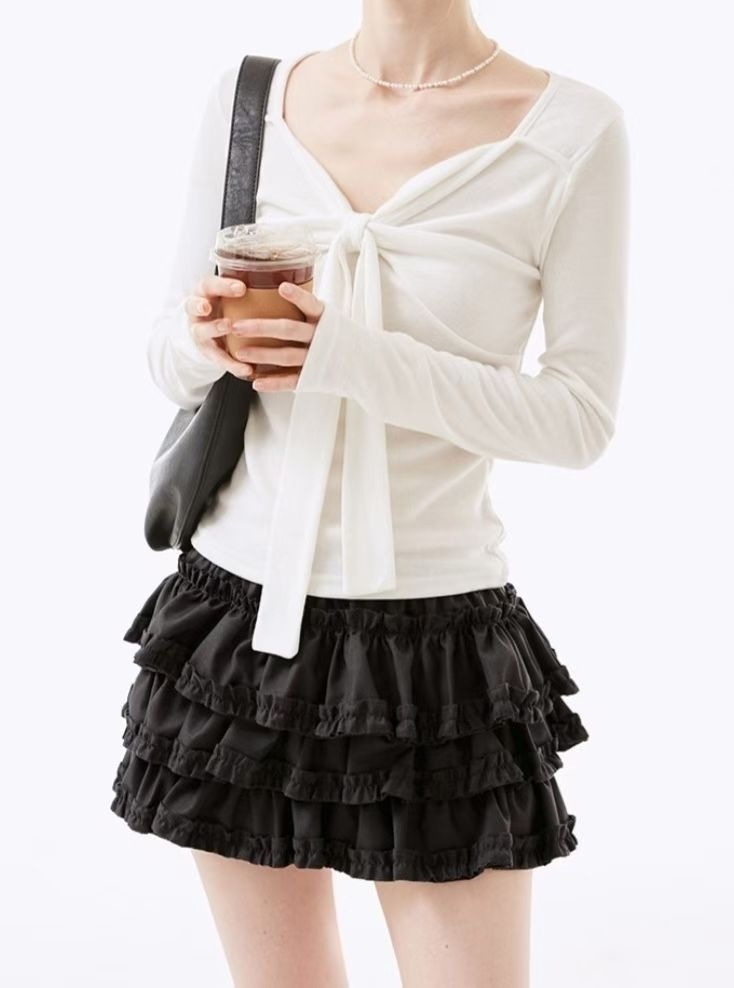 KR CLASSY RIBBON TOP (3 COLORS)