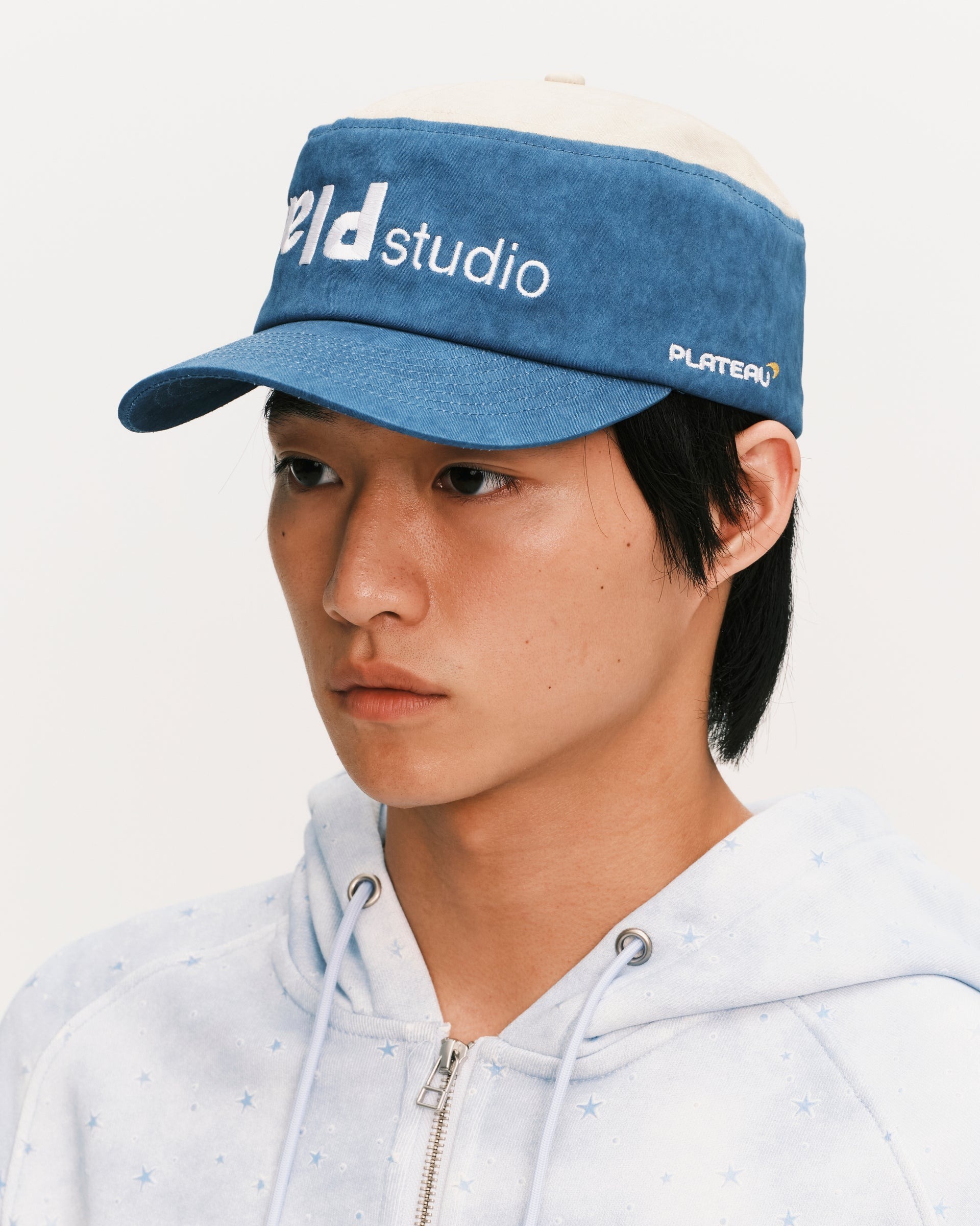 PLATEAU STUDIO｜Type p painter’s cap (Blue / beige)