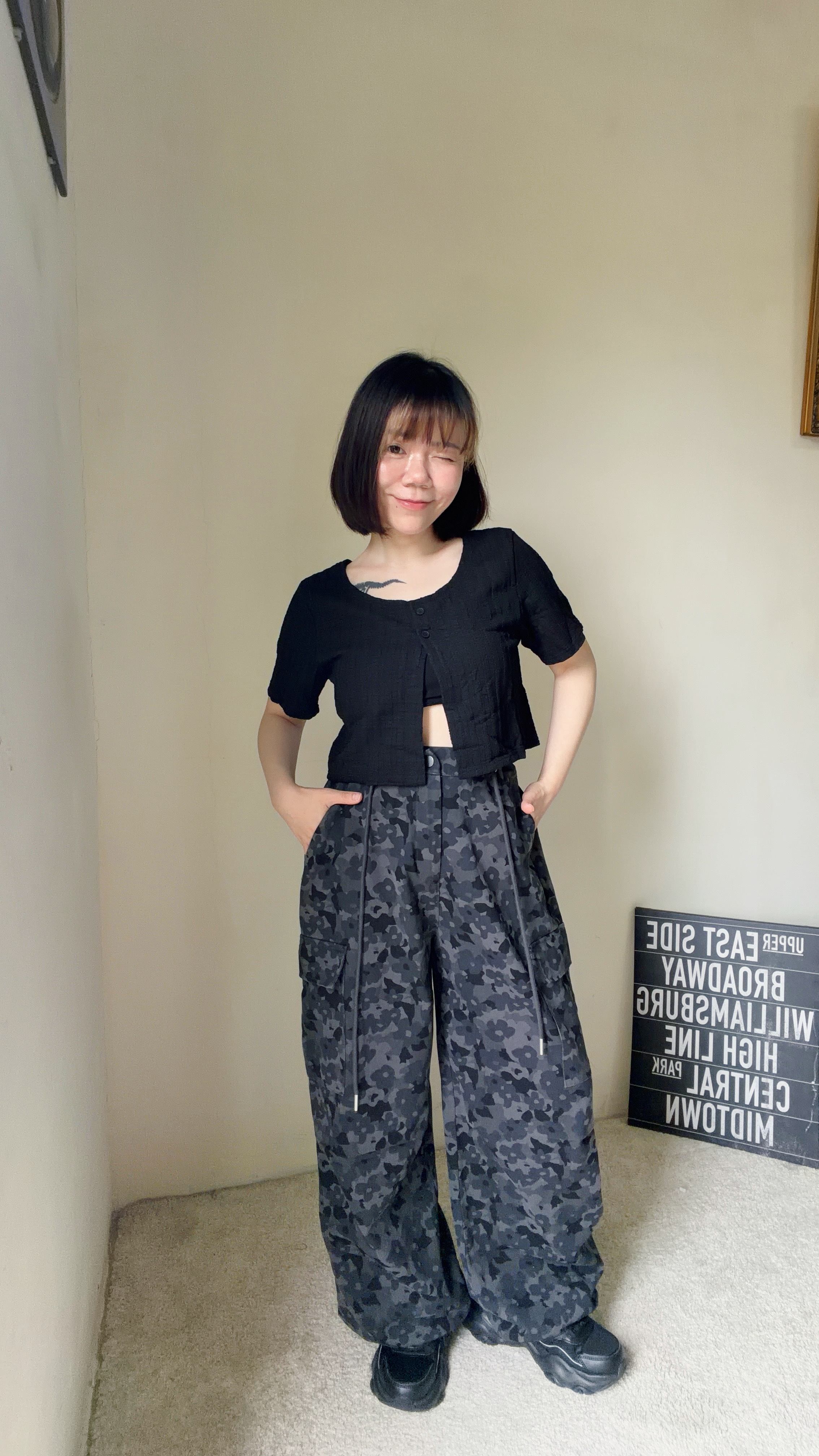 經典可愛系列！小花迷彩褲（現貨）