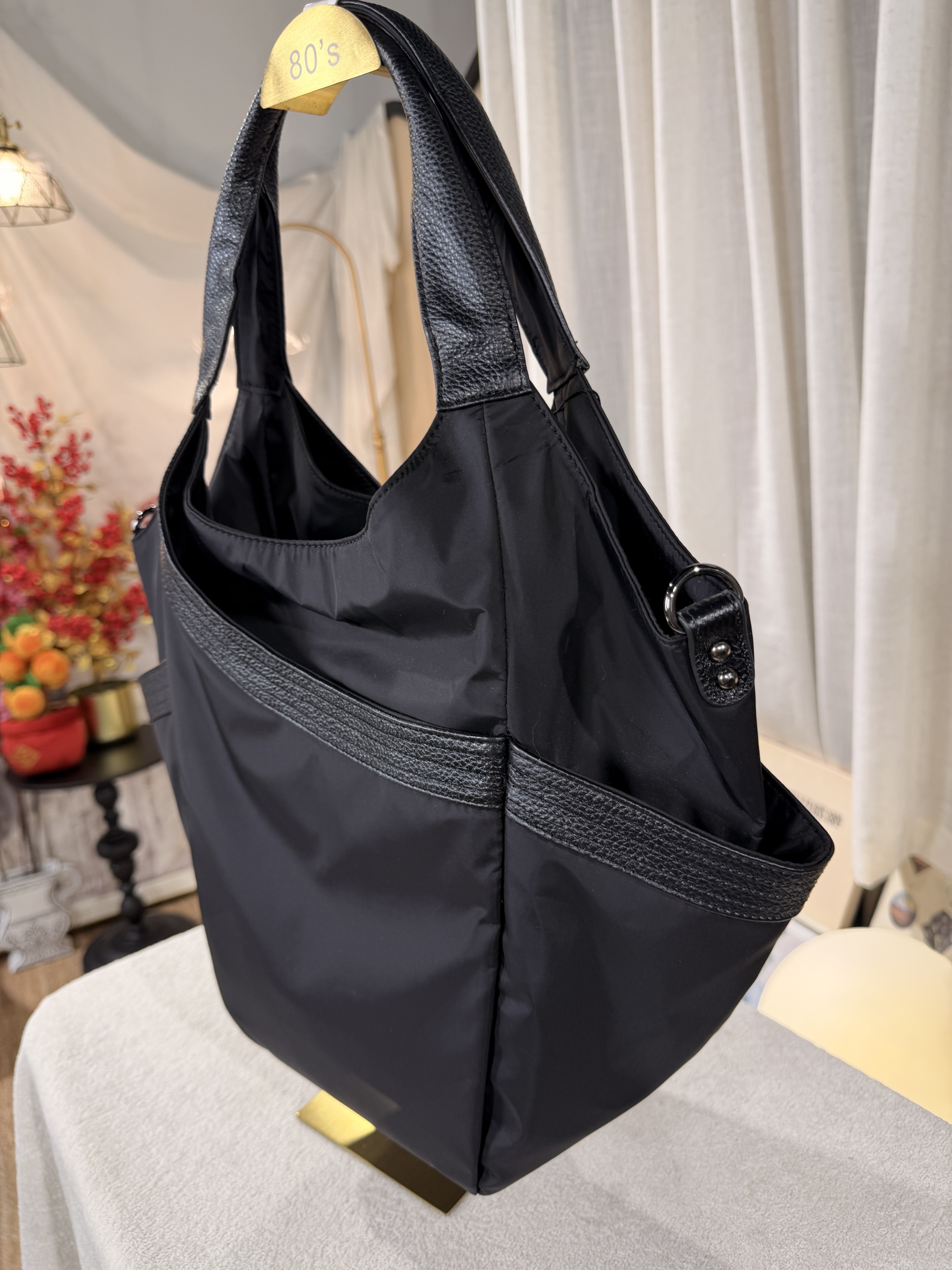 開倉低至半價😱FINALSALE📣 尼龍料 拼 真皮 SHOULDER BAG【不設退換】