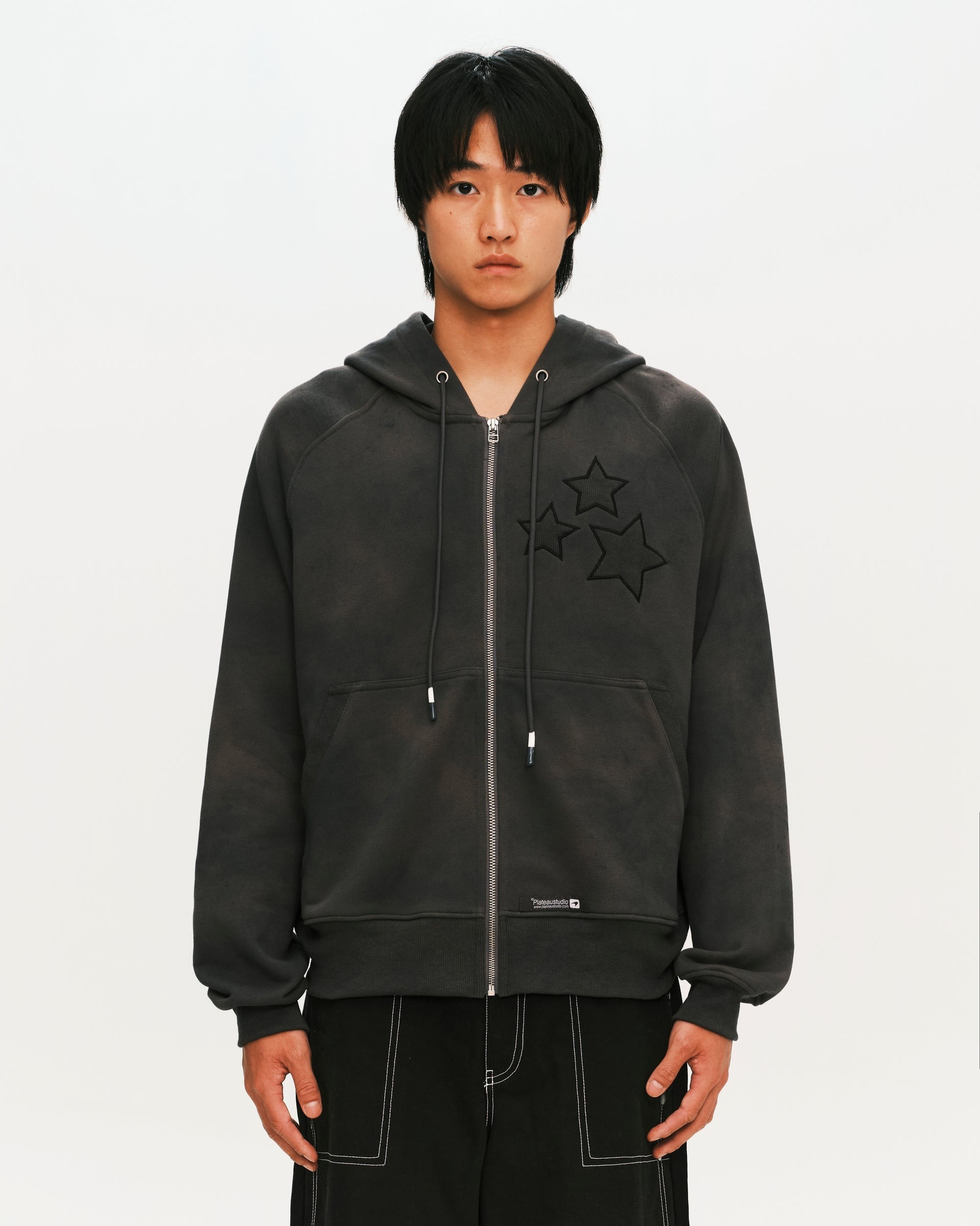 PLATEAU STUDIO｜Star zip-up (Black)