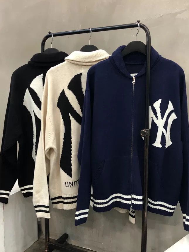 英文字拉鍊針織外套 VAMPIRE-002JK