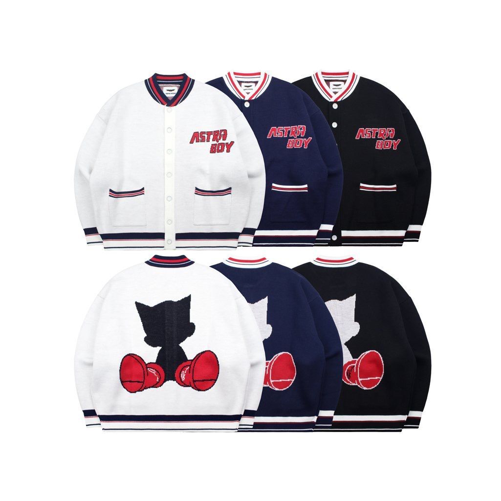 英文字圖案開胸針織外套 VAMPIRE-004JK