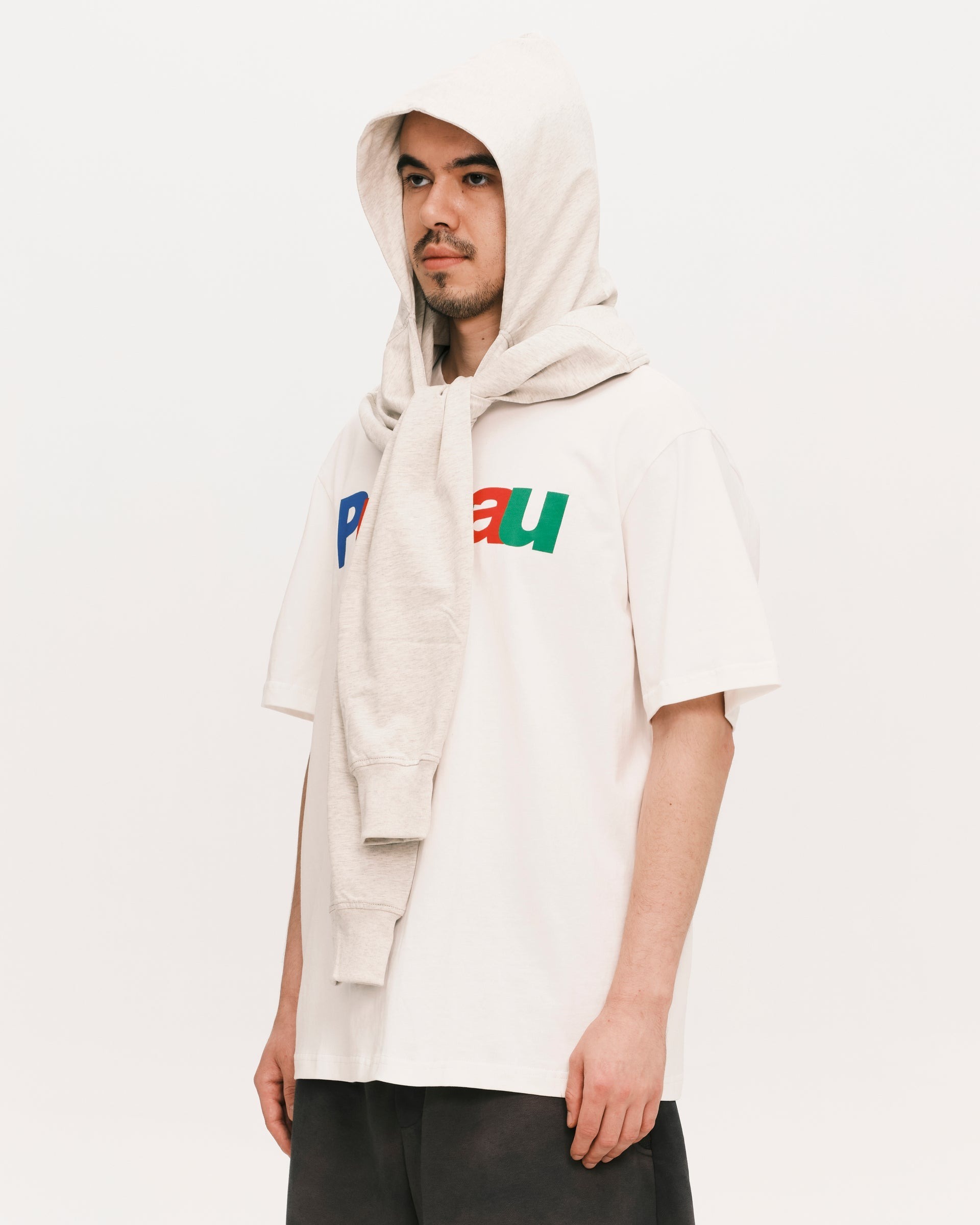 PLATEAU STUDIO｜Hood scarf (Light grey)