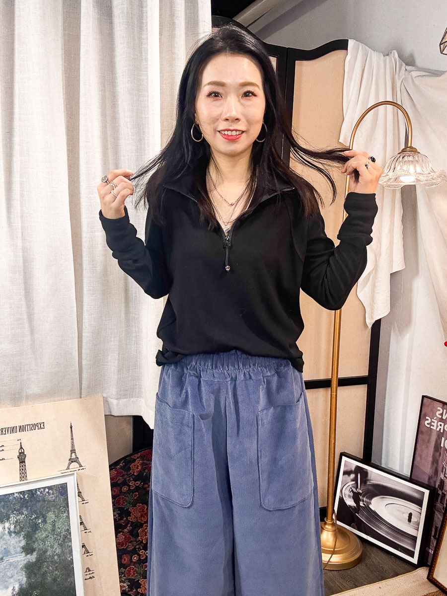 開倉低至半價😱FINALSALE📣 領位拉鏈．內薄抓毛 COTTON料TOP【不設退換】