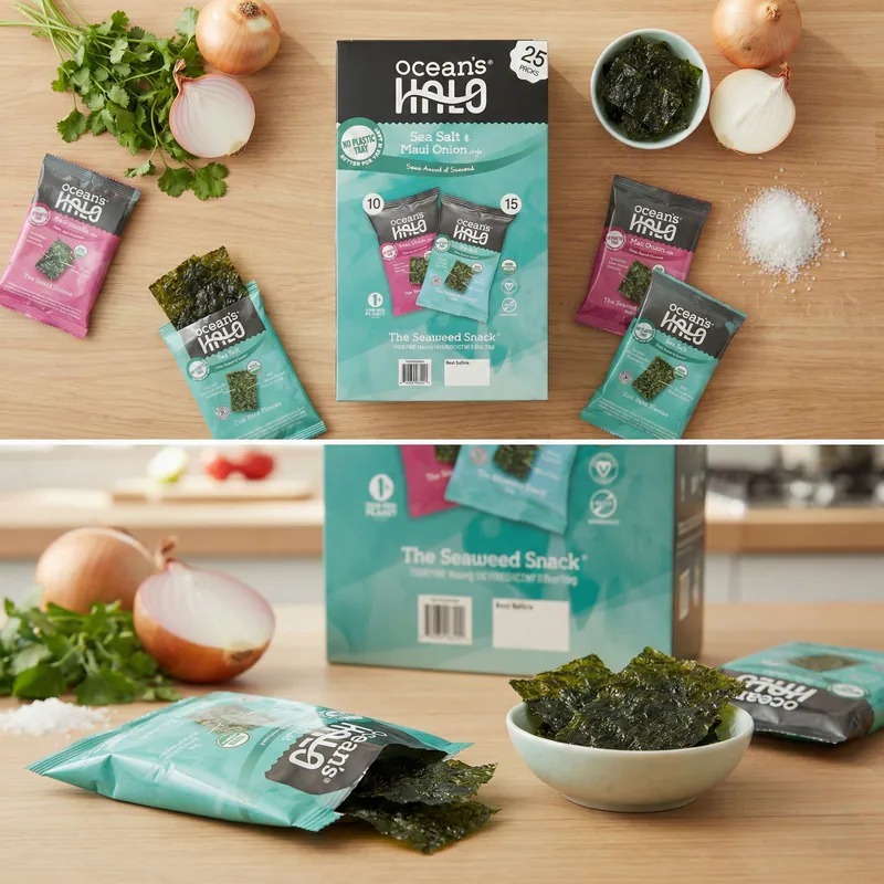 【預購】Ocean's Halo H022450 有機海苔零食 0.14 oz, 25 ct