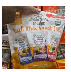 [S] CW NATURE'S GARDEN ORGANIC TRAIL MIX SNACK PACK, 24 BAGS, 846548071160 (SZZ1052)