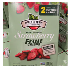 [S] CW BROTHERS ALL NATURAL FREEZE DRIED STRAWBERRY FRUIT CRISPS, 850062603141 (SZZ1062)