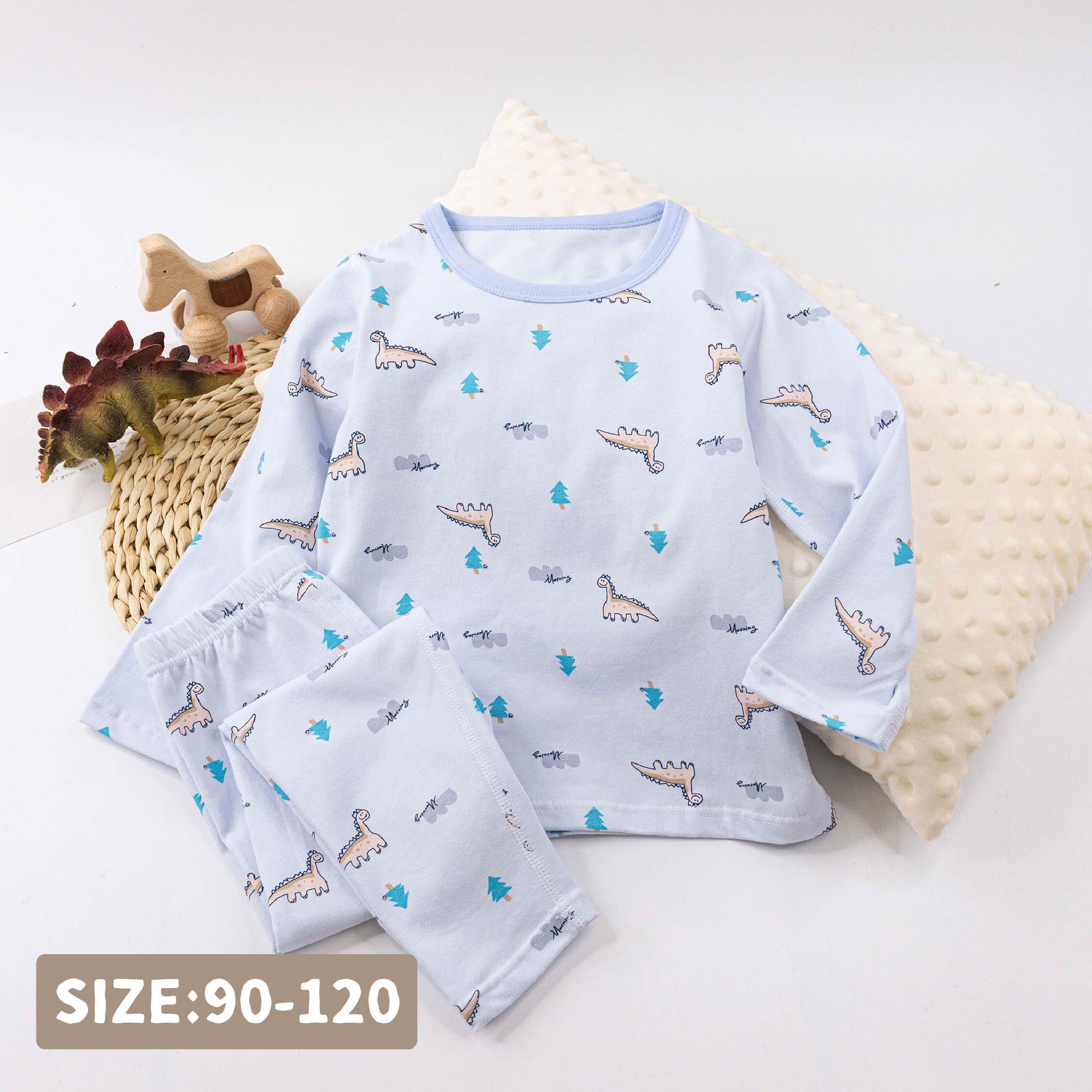 衣拉語【JL5548】卡通恐龍森林公園睡衣套裝