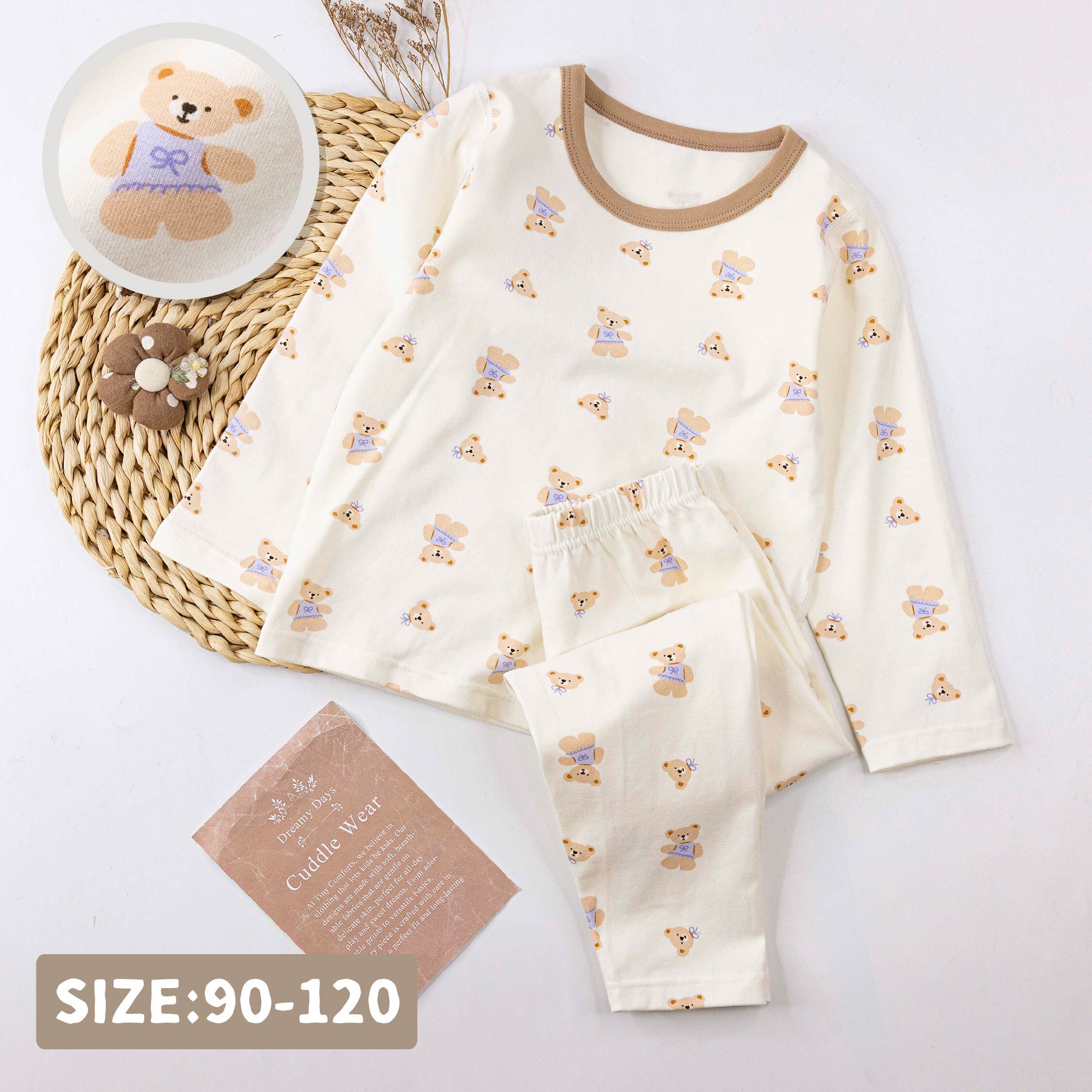 衣拉語【JL5560】滿版Q萌小熊睡衣套裝