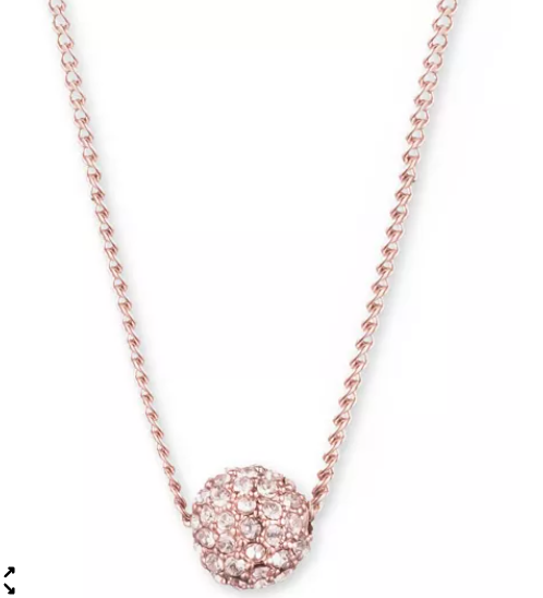 [S] GIVENCHY ROSE GOLD WISH CRYSTAL BALL NECKLACE, SZZ1073 (SZZ1073)