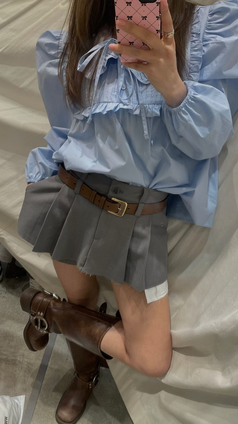 寬折西裝褲裙 (不含腰帶)