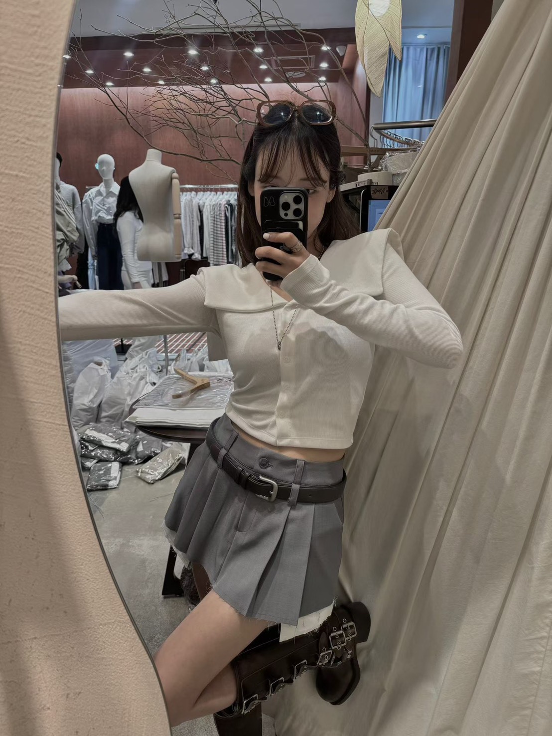 寬折西裝褲裙 (不含腰帶)