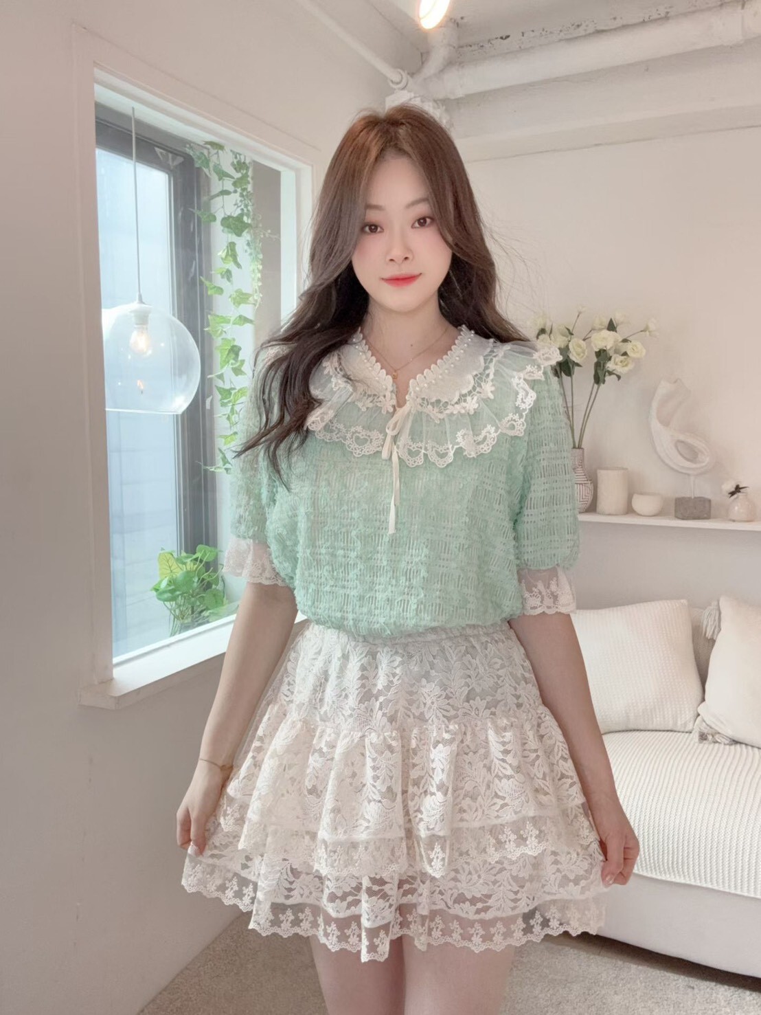 蕾絲標蛋糕裙