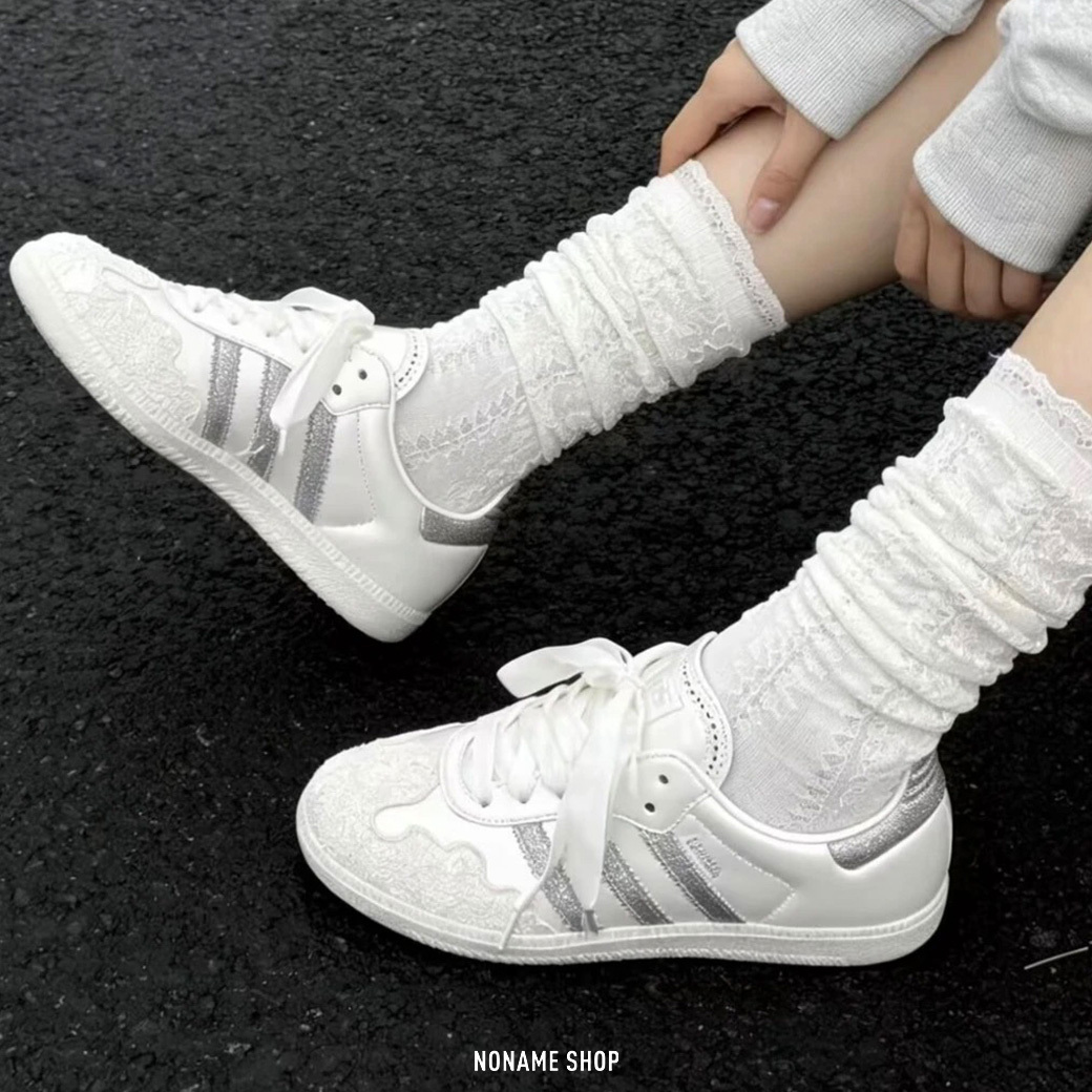 ADIDAS Original OG Samba 2026年 情人節限定 蕾絲 德訓鞋 珠光白 (女款)