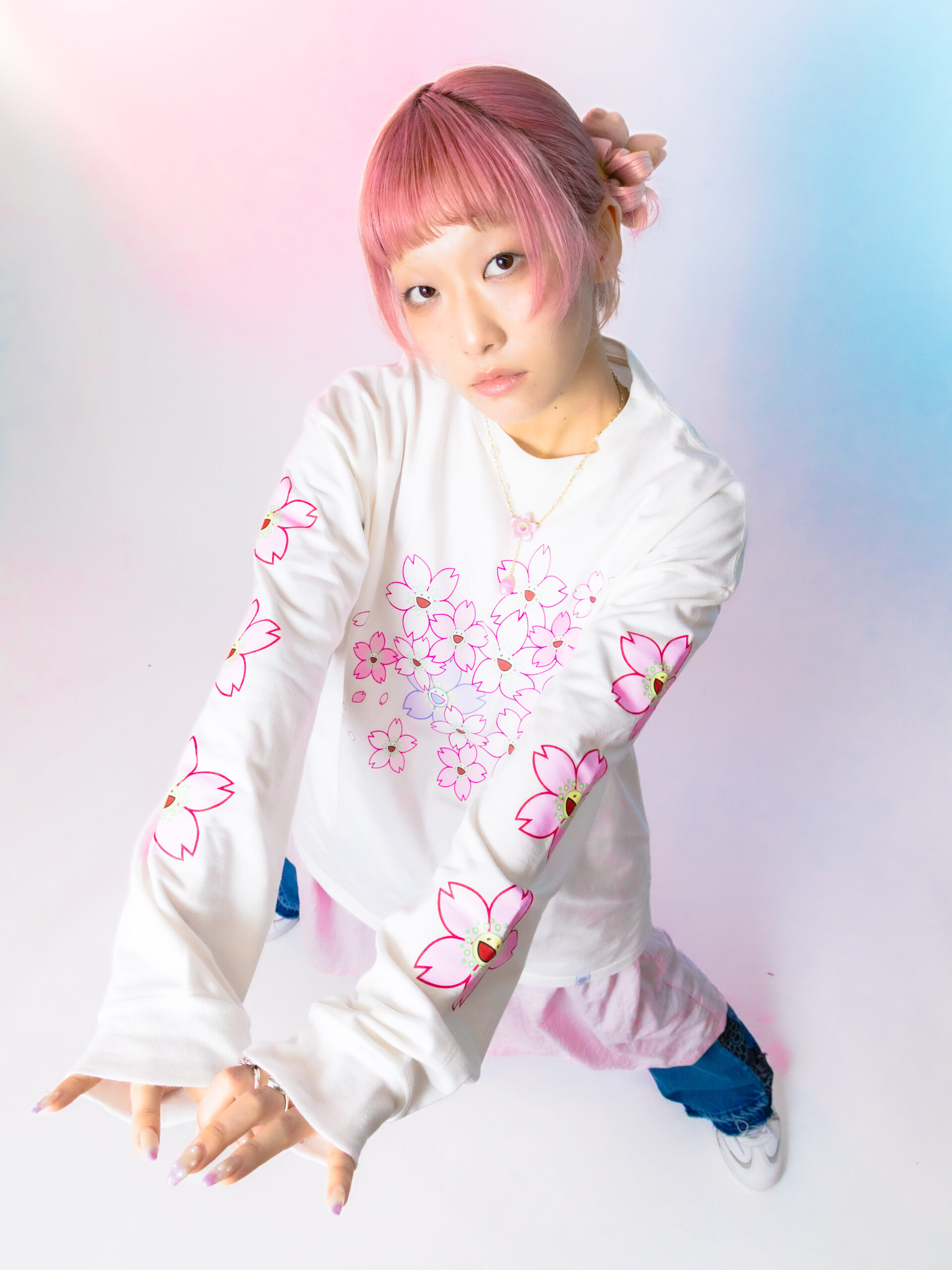 新品限定 村上隆櫻花限定長Tee