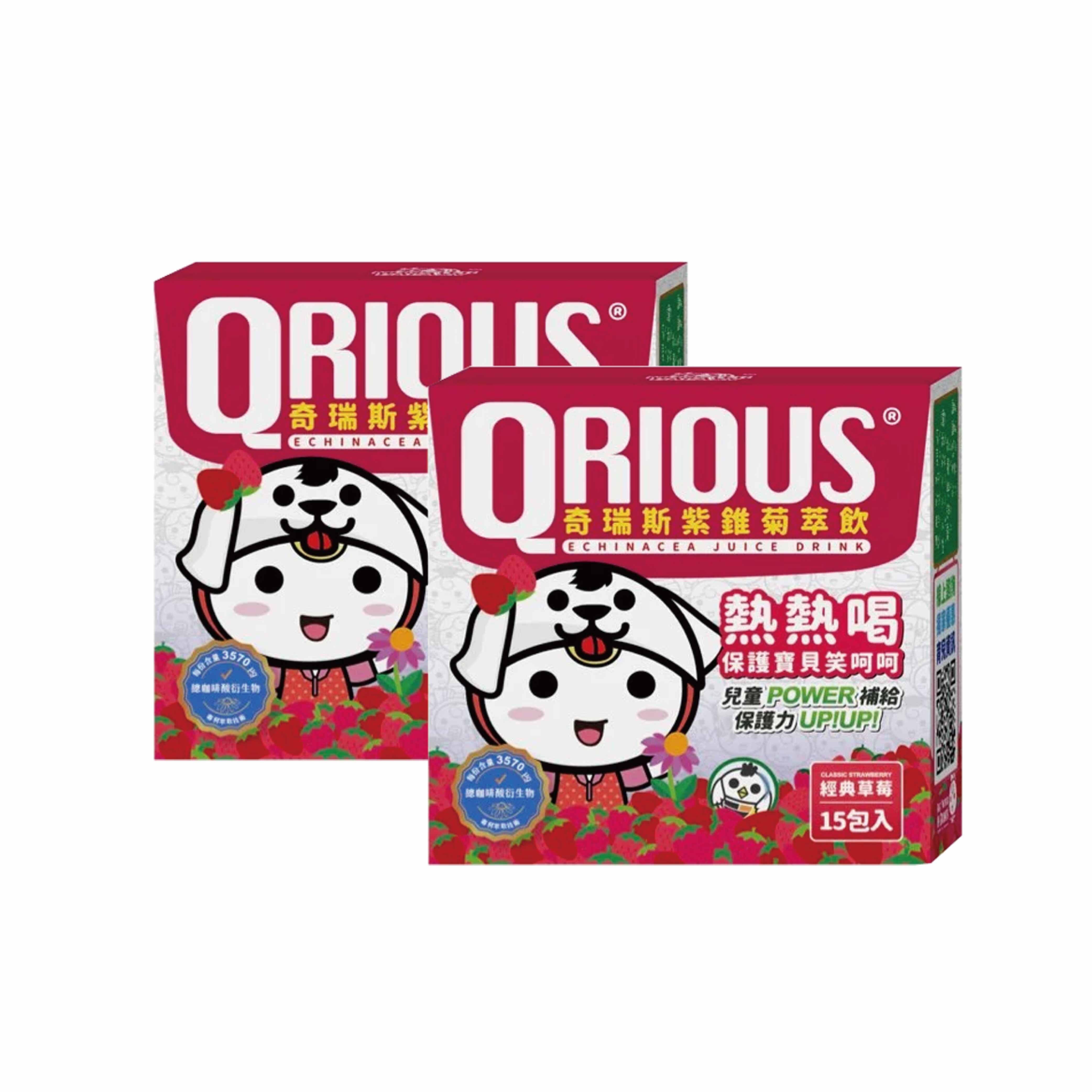QRIOUS®奇瑞斯紫錐菊萃飲-草莓2盒組(贈寶可夢扭蛋隨機1入)