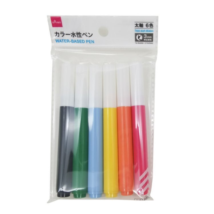 彩色水性筆/粗軸 6色入