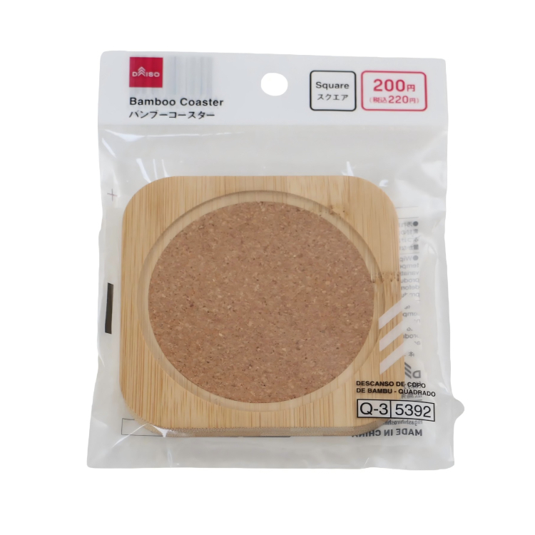 竹製杯墊/方 10cm