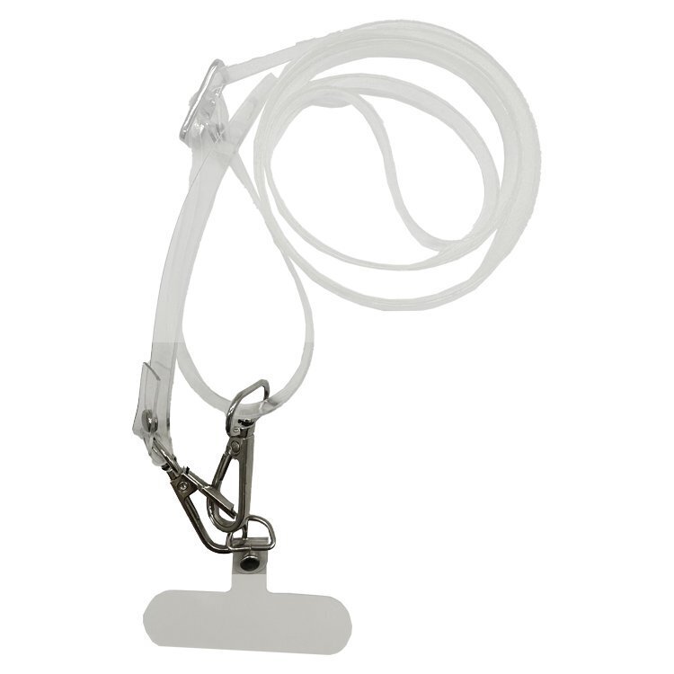 手機斜背吊繩/附卡片 透明