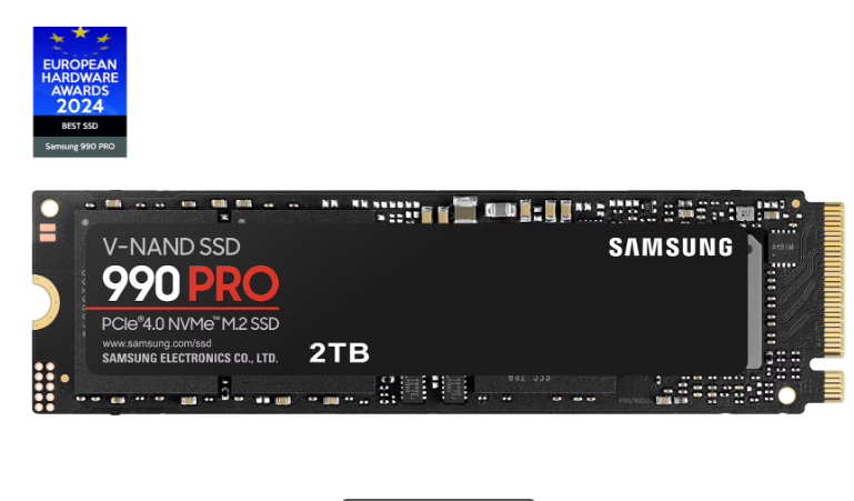Samsung 990 PRO PCIe 4.0 NVMe M.2 固態硬碟 (1TB/2TB/4TB)