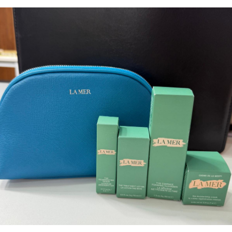 FAC-BBG0227-001 LA MER-Skincare Travel Set 湖水藍旅行裝護膚品【LA MER-The regenerating serum 5ml + LA MER-The treatment lotion 15ml + LA MER-The essence foaming cleanser 30ml + LA MER-The moisturizing cream 7ml】 (A1)
