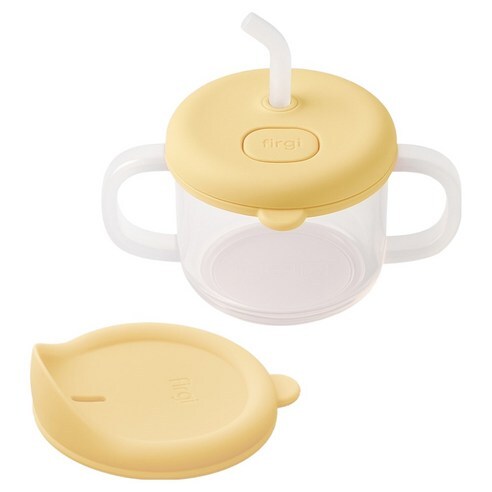 Firgi 兩階段雙把手矽膠學飲杯 (鴨嘴杯蓋＋吸管杯蓋 ）（100%韓國食品級硅膠製造| BPA Free）