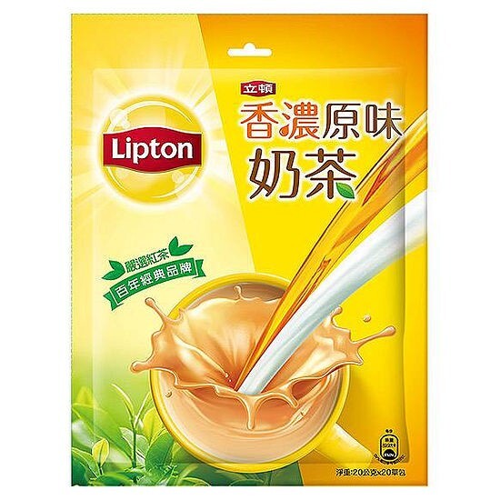 【Lipton 立頓】即溶奶茶粉量販包(20入/袋)-香濃原味/減糖原味 即溶粉 MIT 臺灣製 台灣製造 斯里蘭卡紅茶