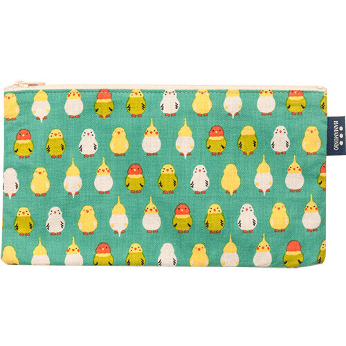 [濱文様] 鸚鵡 扁平收納袋