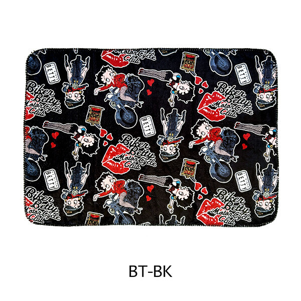 [Betty Boop Street]  黑色膝蓋毯 抓絨