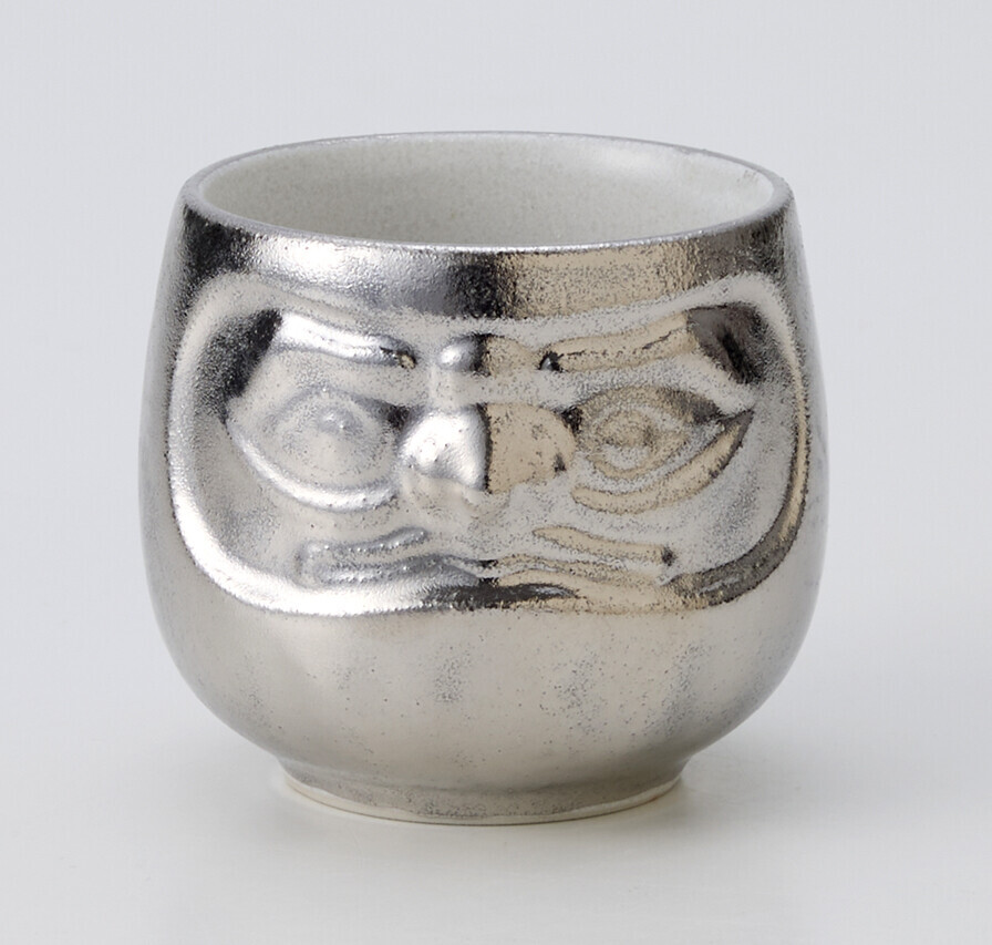 銀色達摩 清酒杯 日本製造