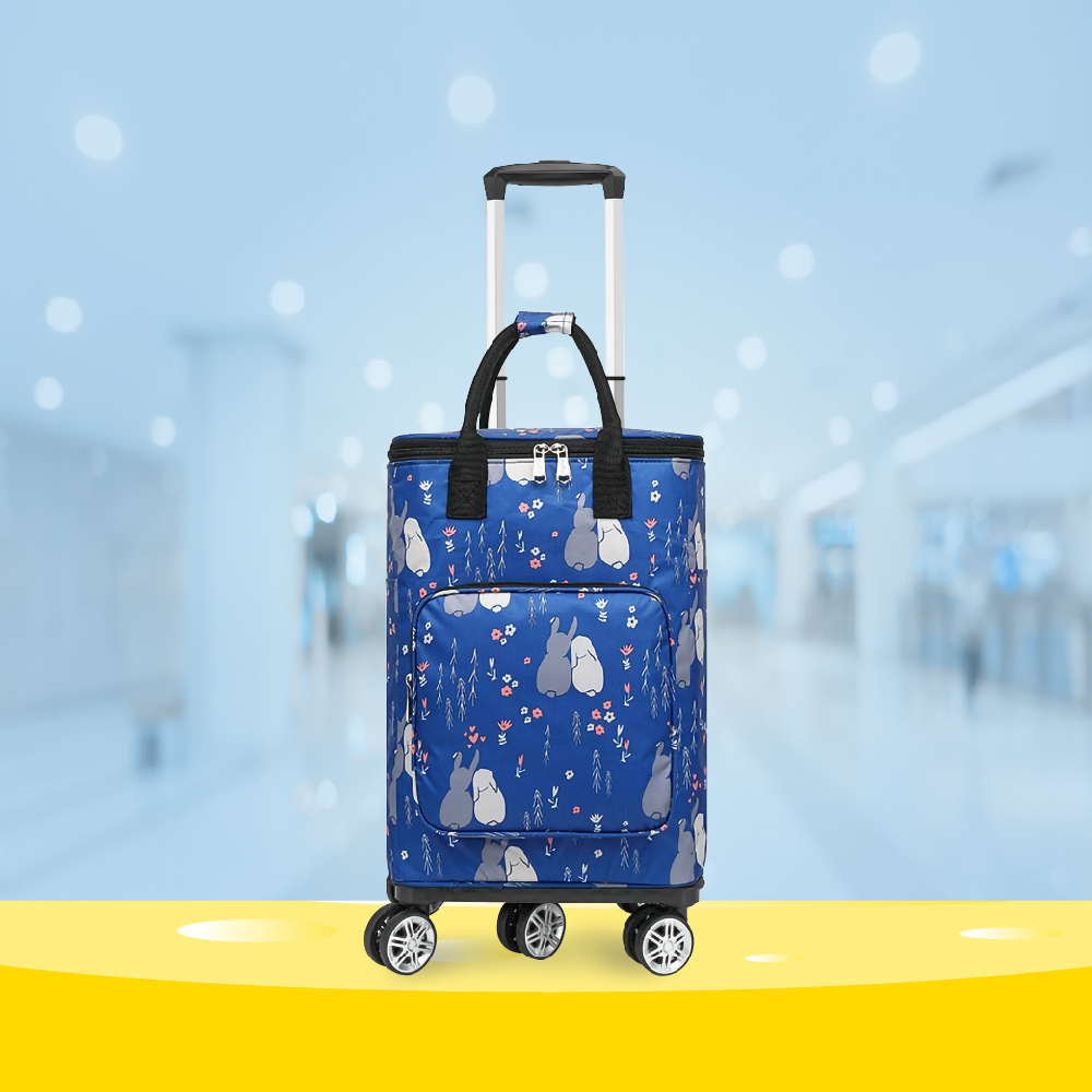 元氣熊 可折疊萬向輪保溫保冷拉桿車/五輪/40L