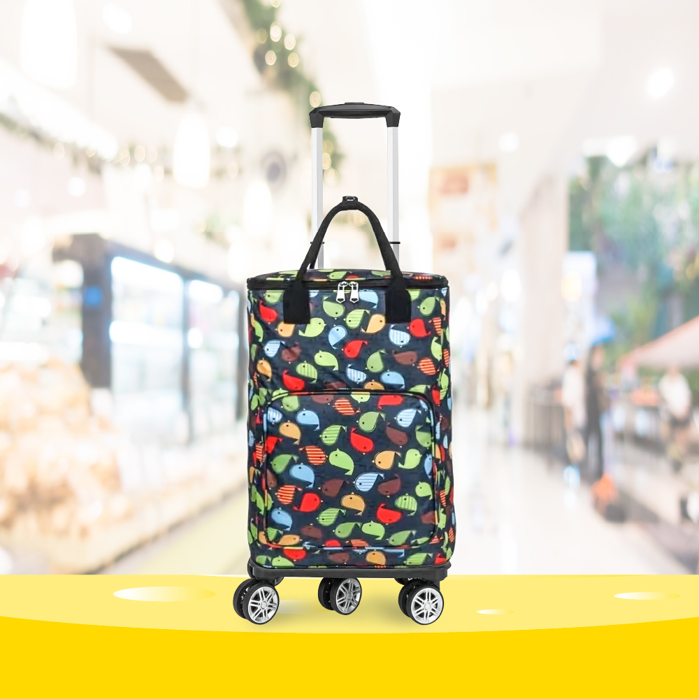 元氣熊 可折疊萬向輪保溫保冷拉桿車/五輪/50L