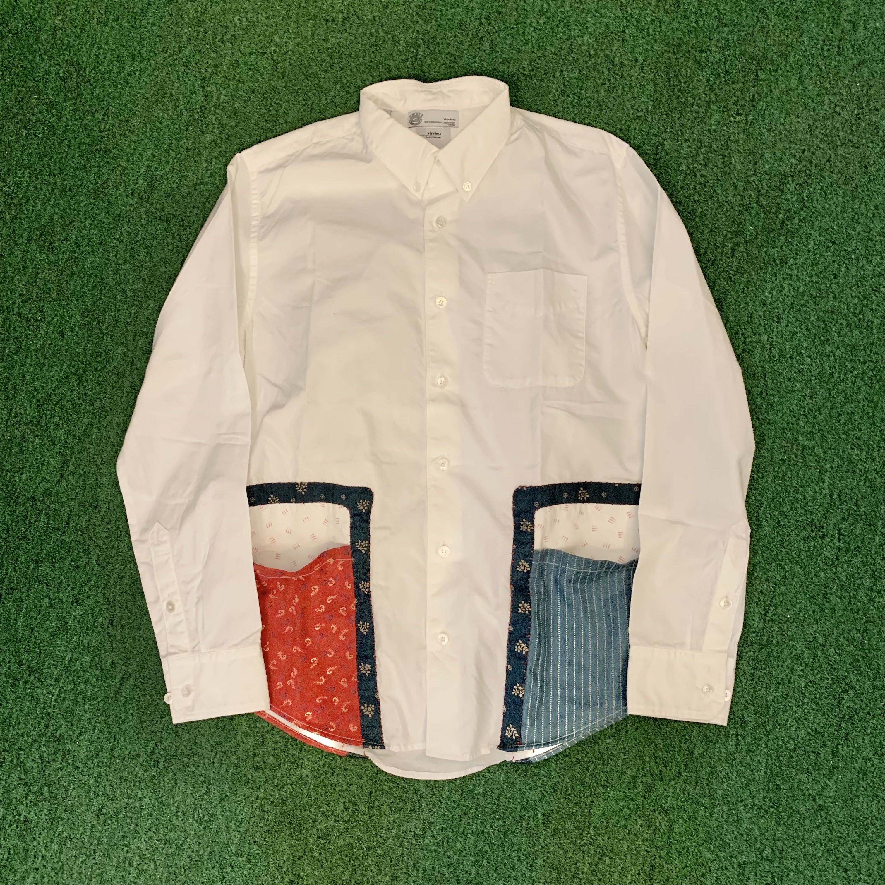 VISVIM PIZI PATCHWORK SHIRT L/S (GIZA BD) - WHITE SIZE 1 IN STOCK NOW (現貨發售中)