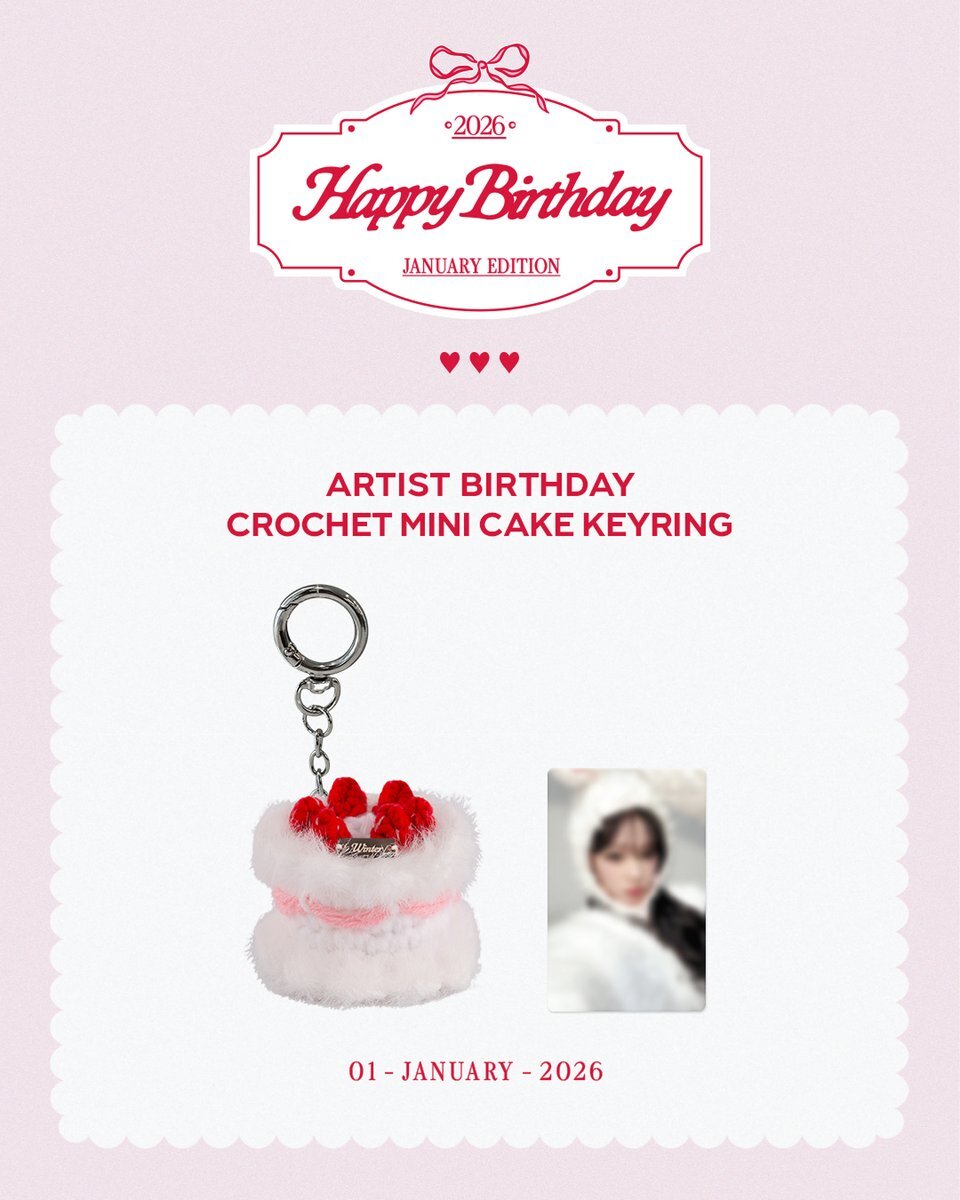 Winter 2026 Birthday Cake Keyring