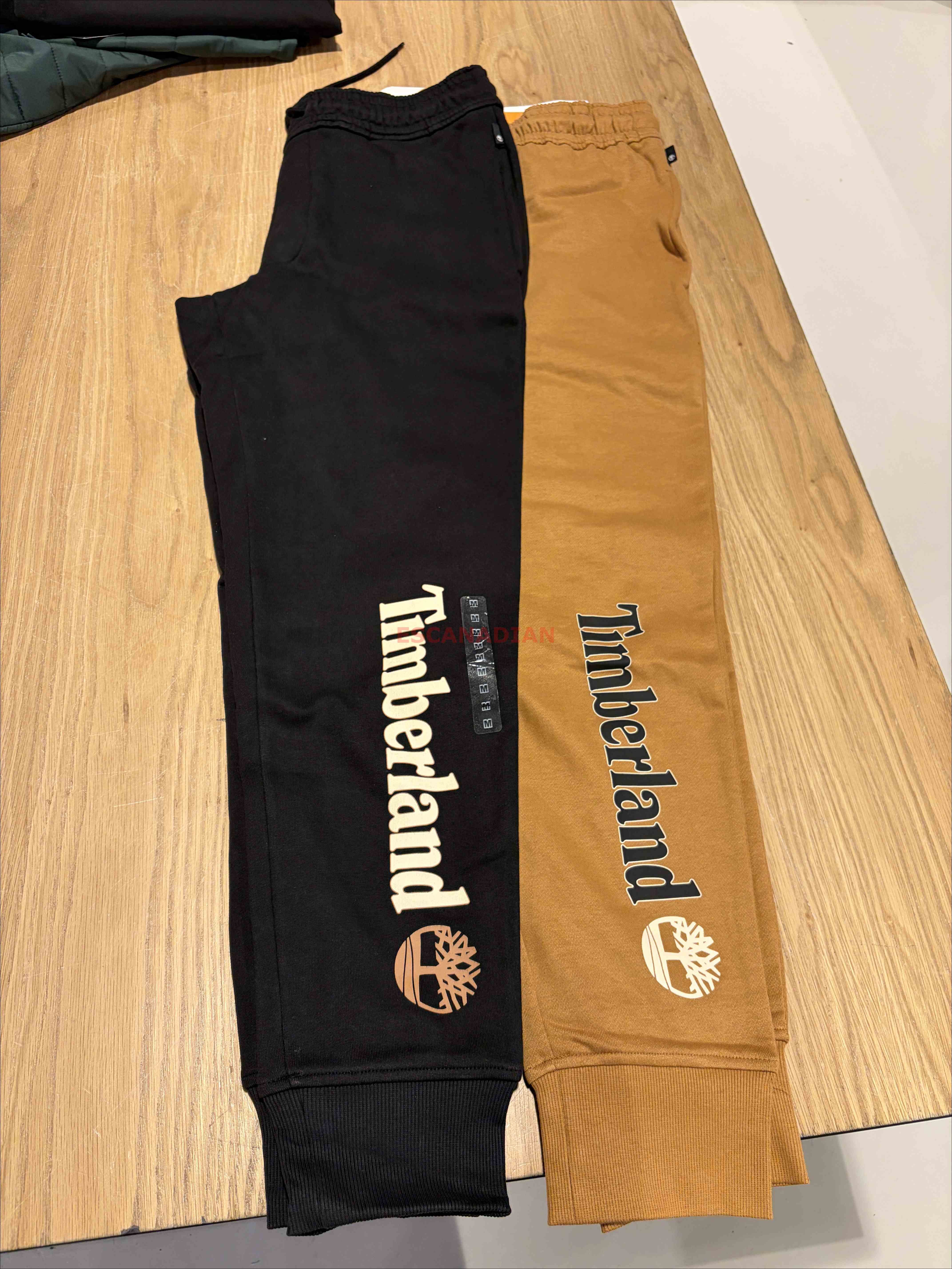 Timberland 大人 經典字樣 刷毛 縮口 棉褲 (2色)