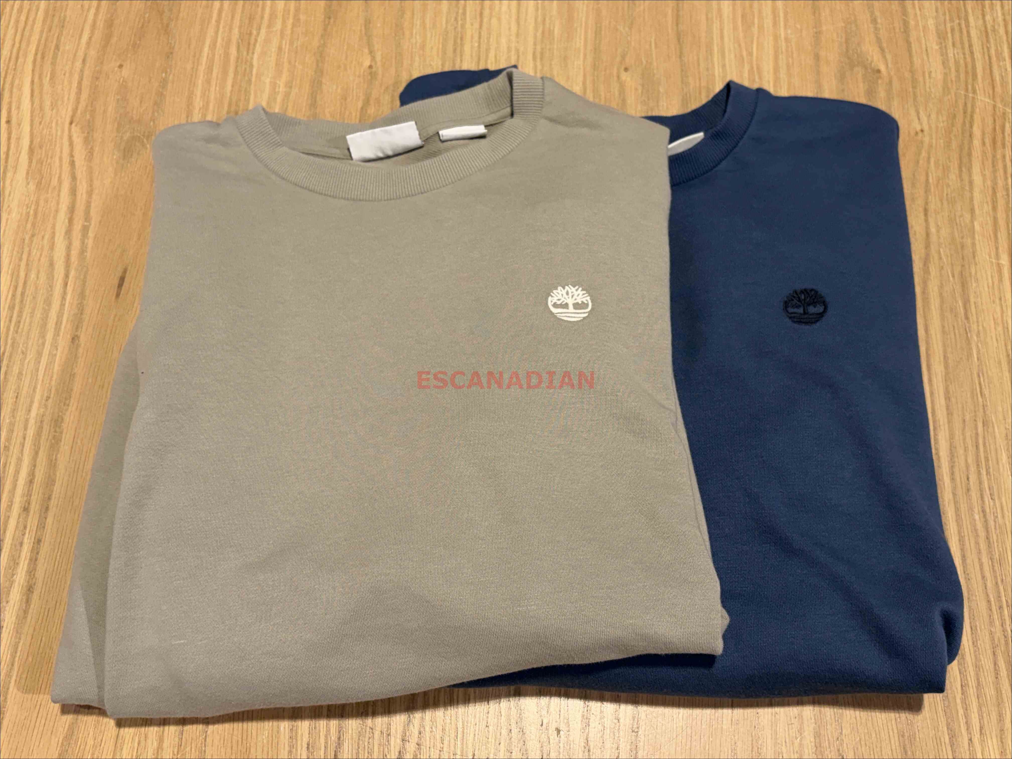 Timberland 大人 刺繡小標 刷毛 大學TEE (2色)