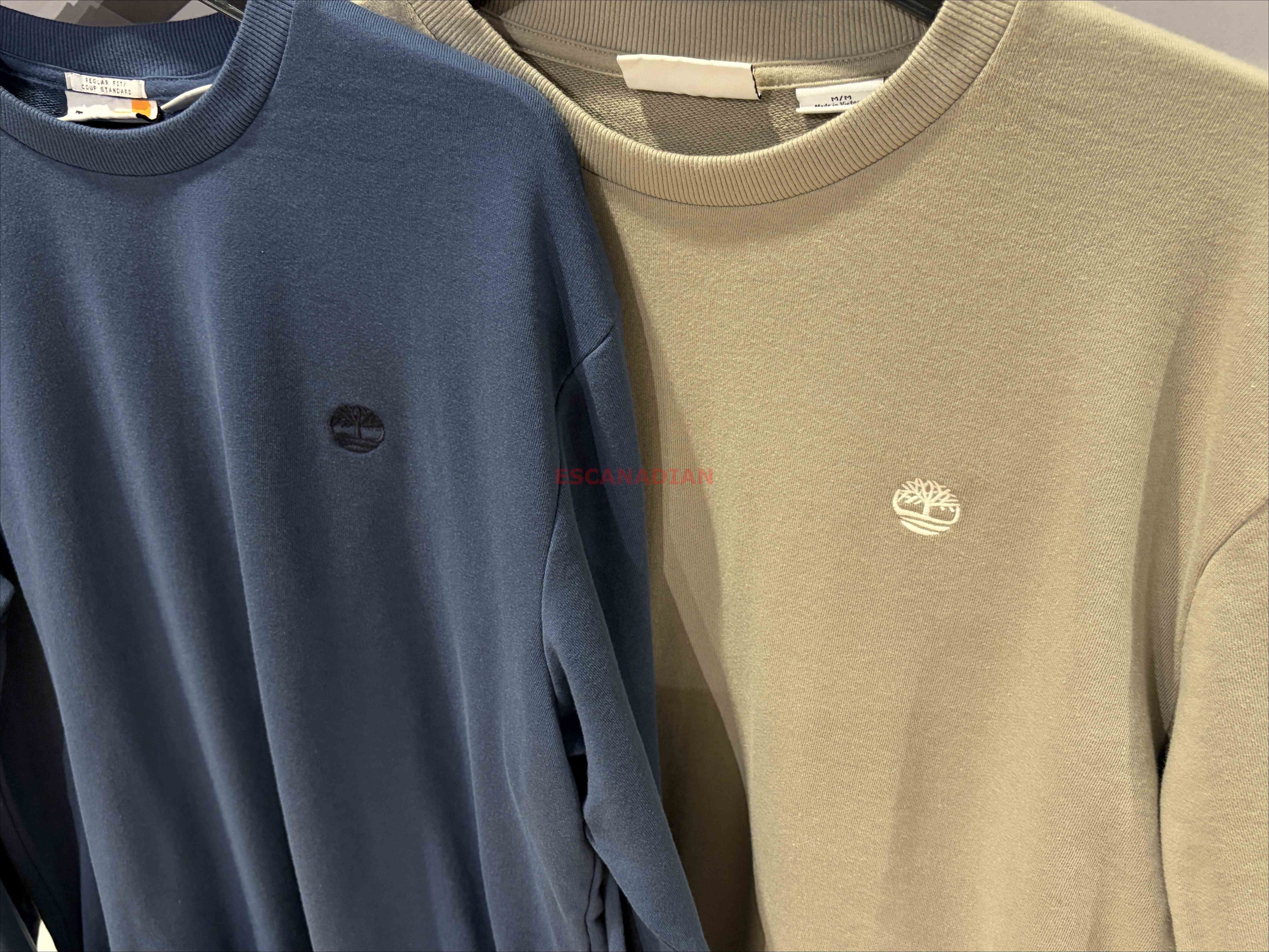 Timberland 大人 刺繡小標 刷毛 大學TEE (2色)