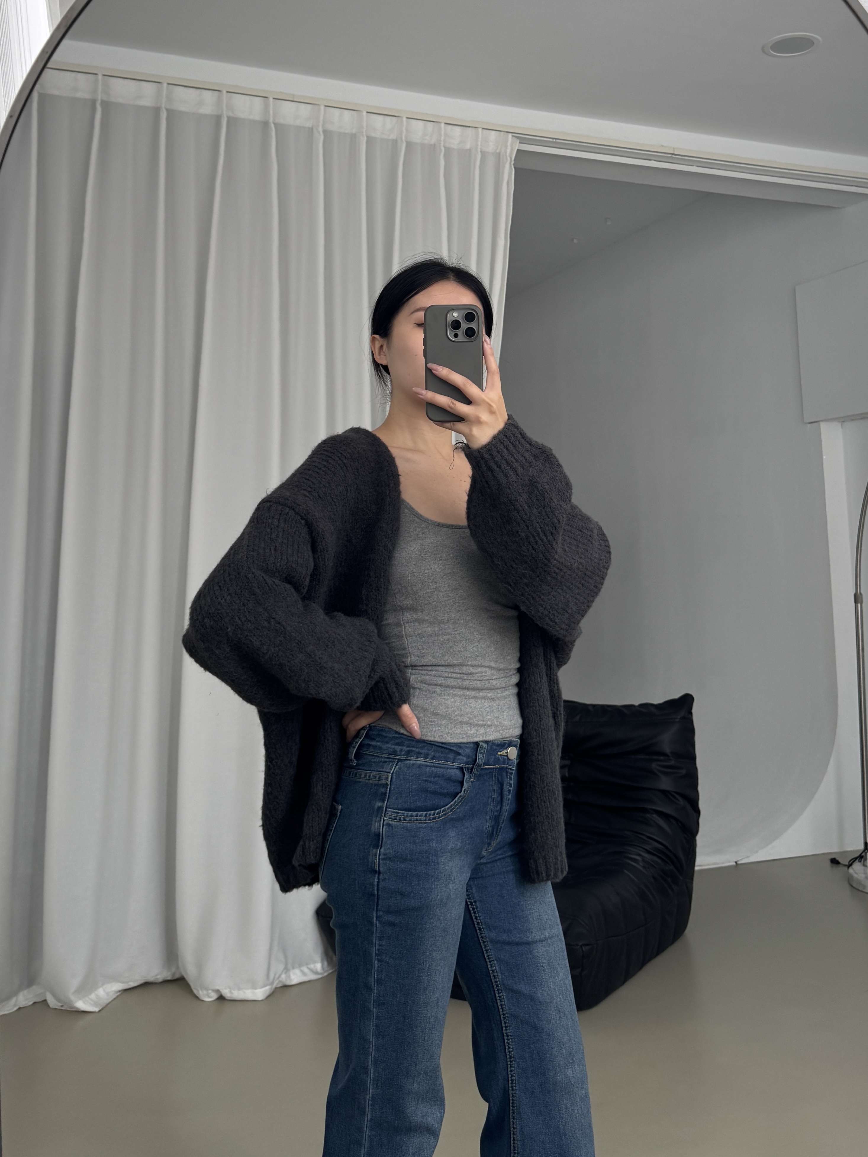 自留☁️歐美澎袖針織外套(2色)