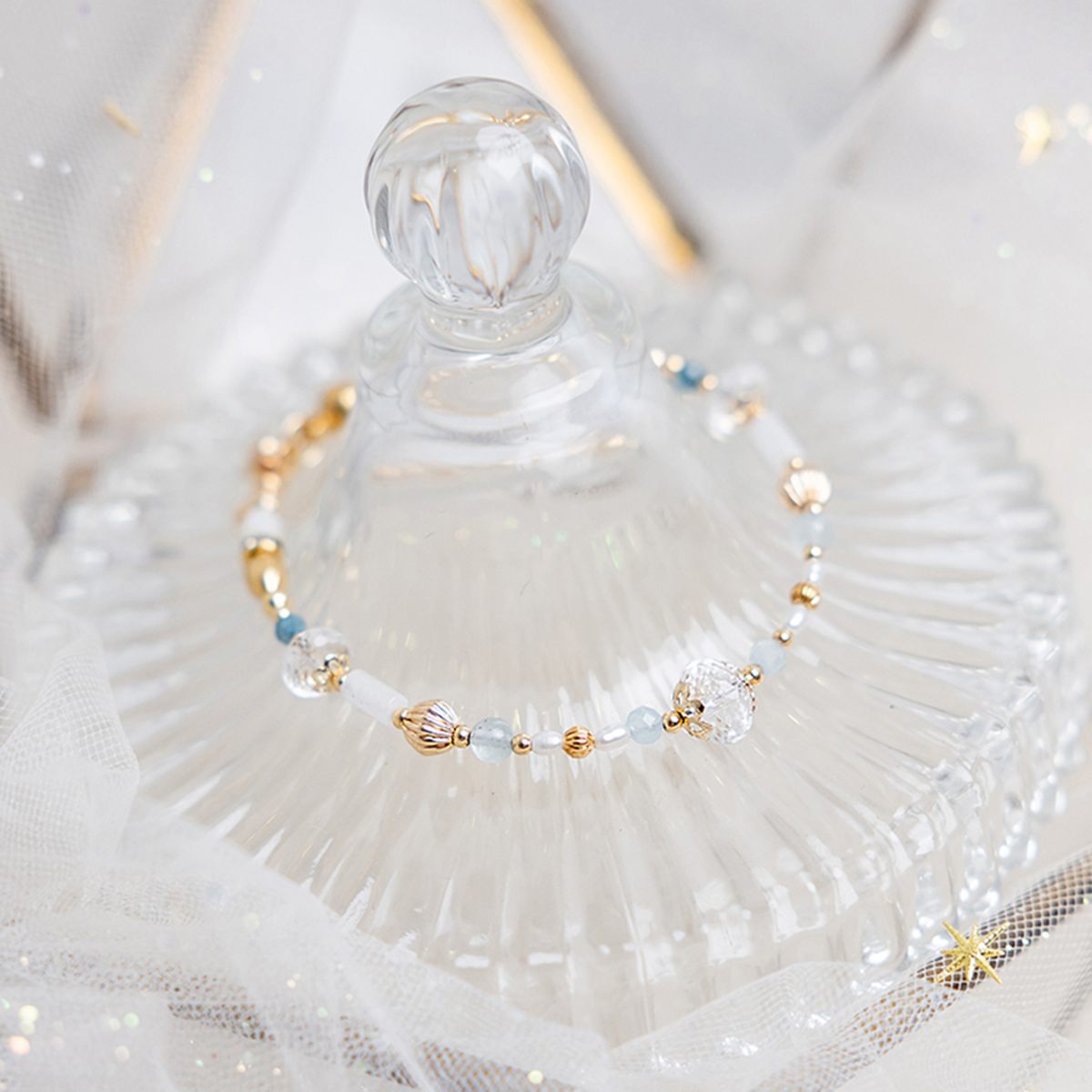 守護石 • 三月誕生石 – 海藍寶 – 手鍊