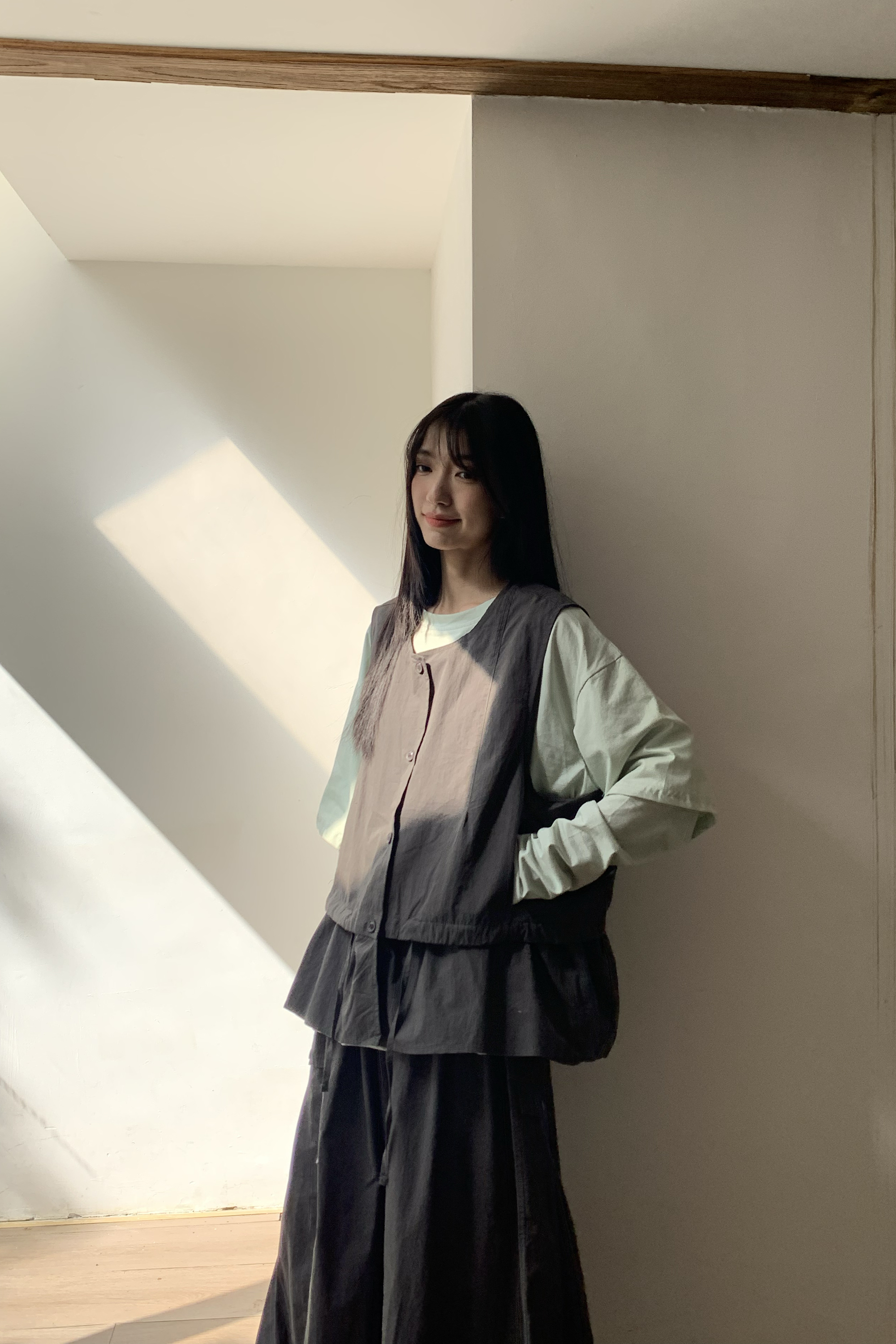 日系層次拼接下擺背心 3色