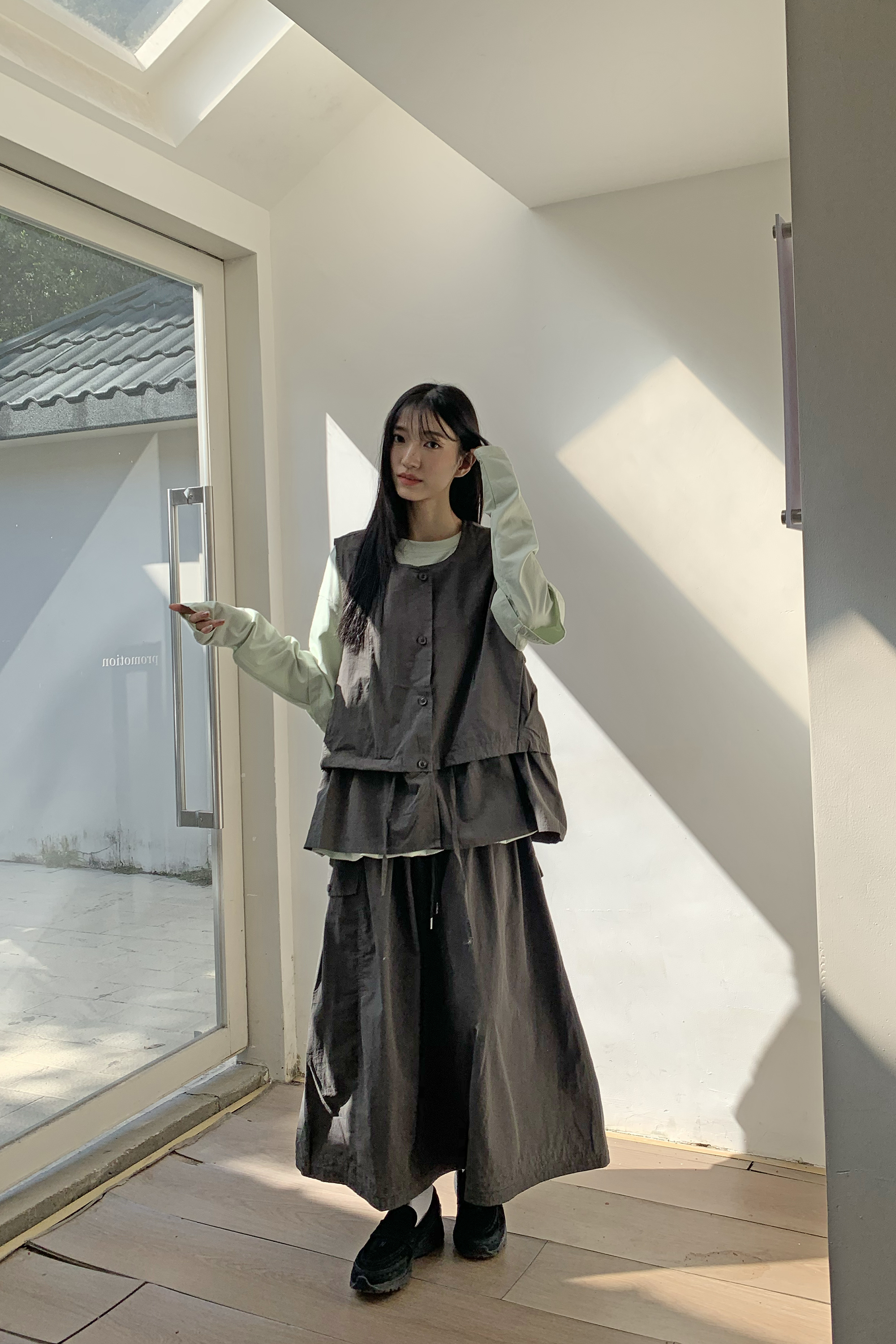 日系層次拼接下擺背心 3色