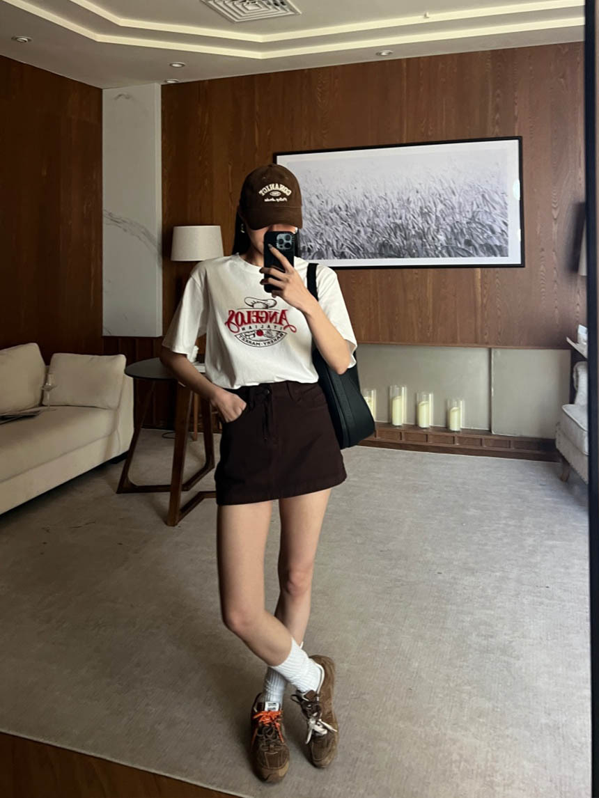 韓系磨毛面包T-米白