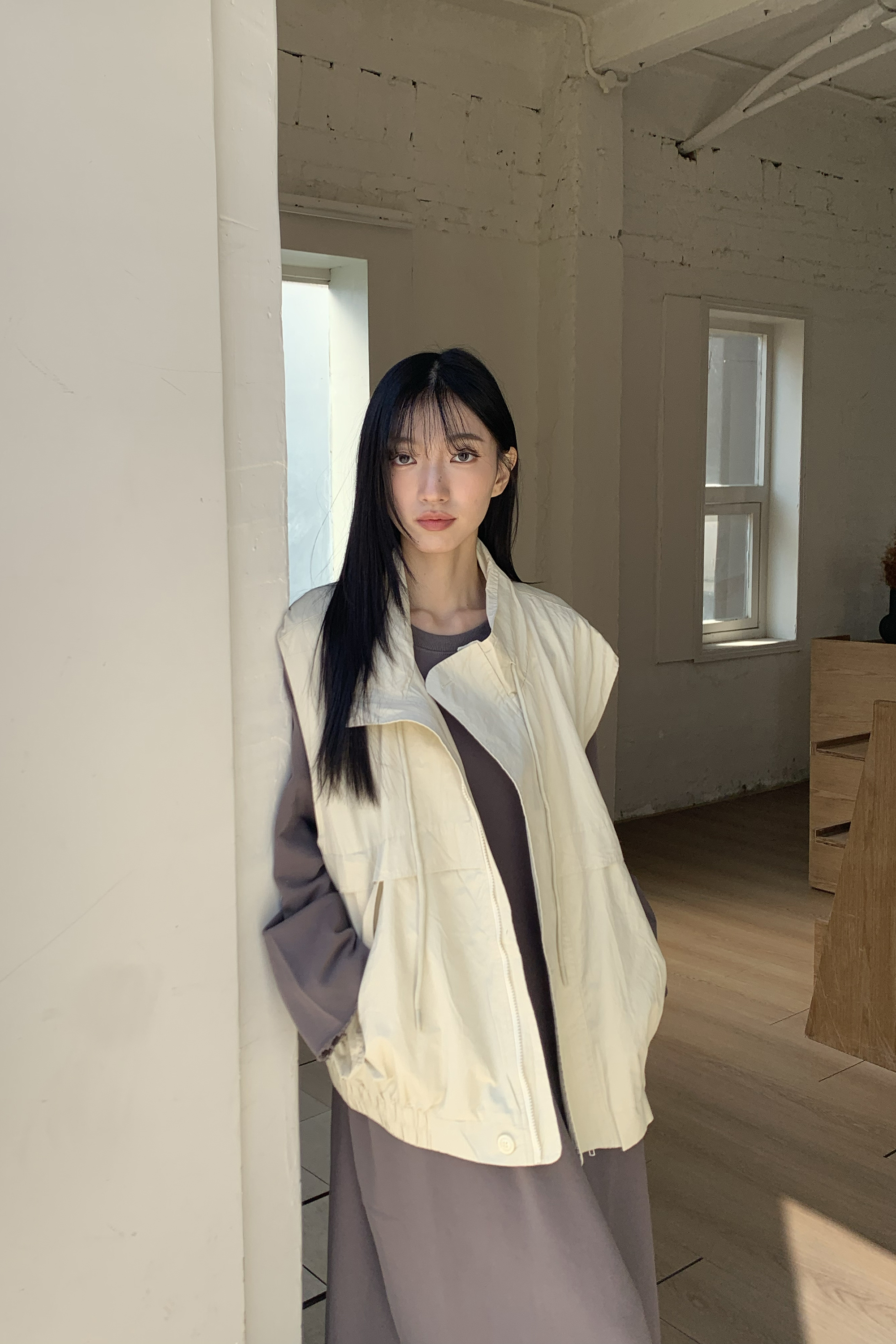 春色小高領寬肩背心 3色